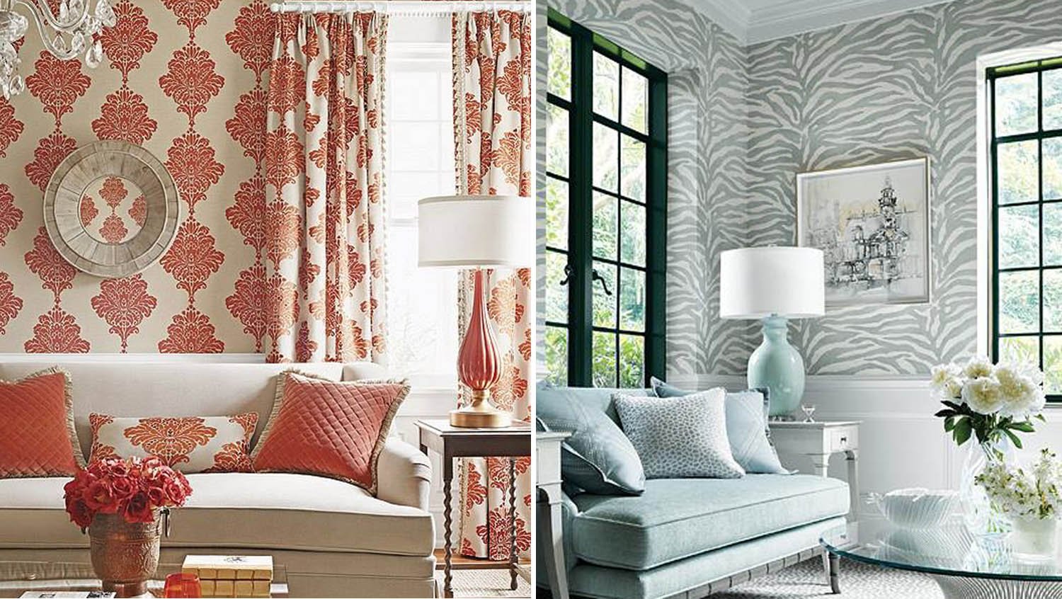 Wallpaper Showroom And Wallcovering Collection Near - Living Rooms Using Thibaut Fabrics - HD Wallpaper 
