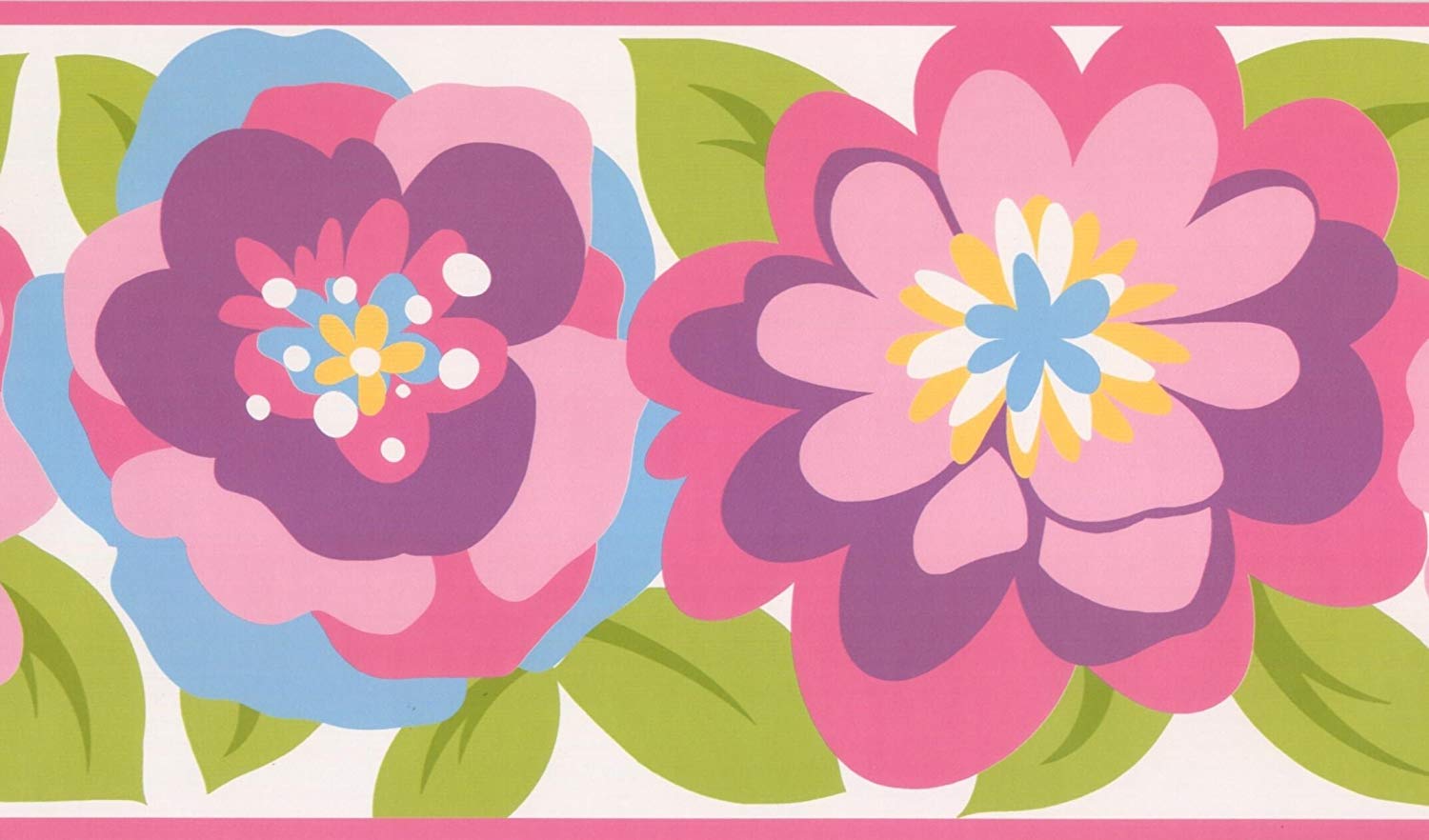 Flower Design Border For Wall - HD Wallpaper 