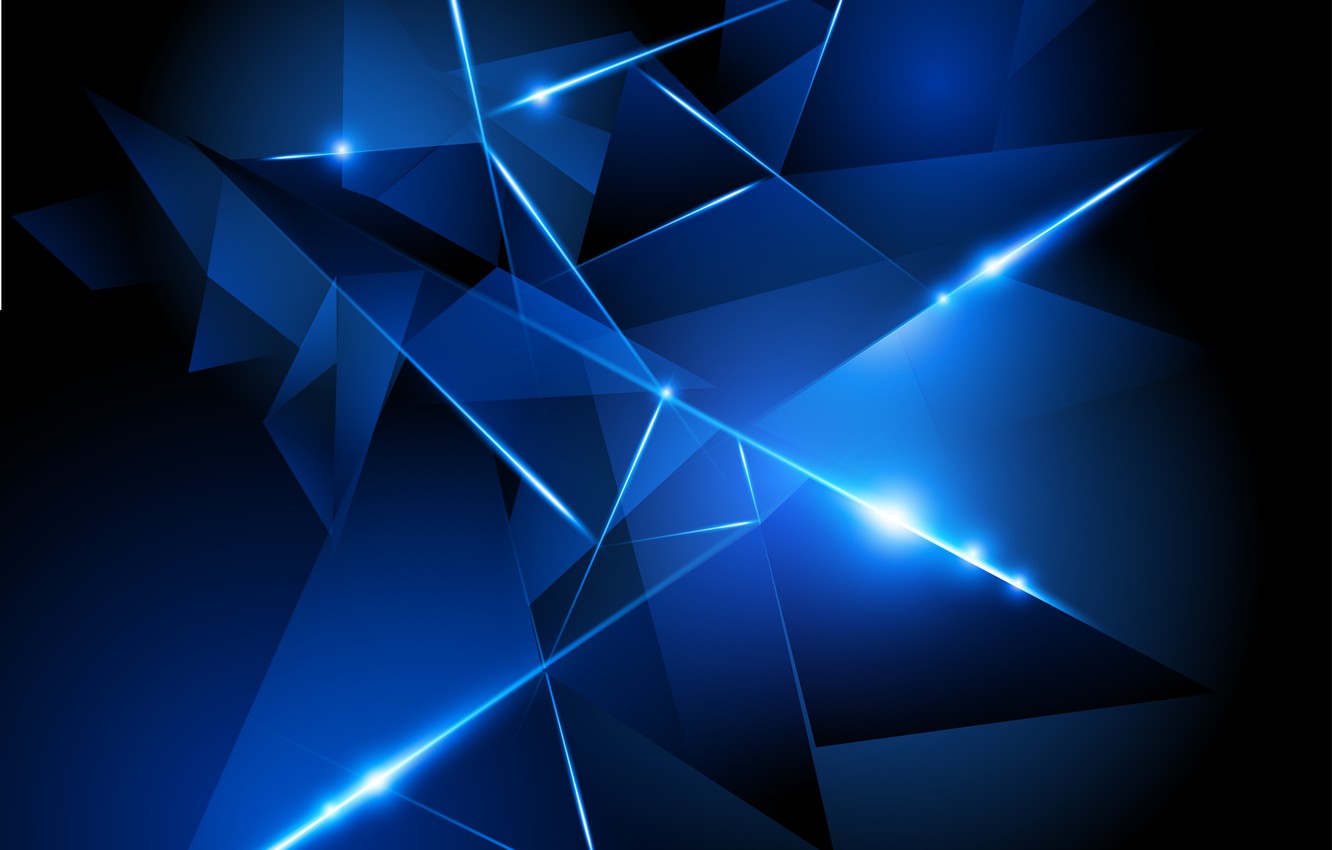 Photo Wallpaper Vector, Blue, Black, Abstraction, Glow, - Blue Background - HD Wallpaper 