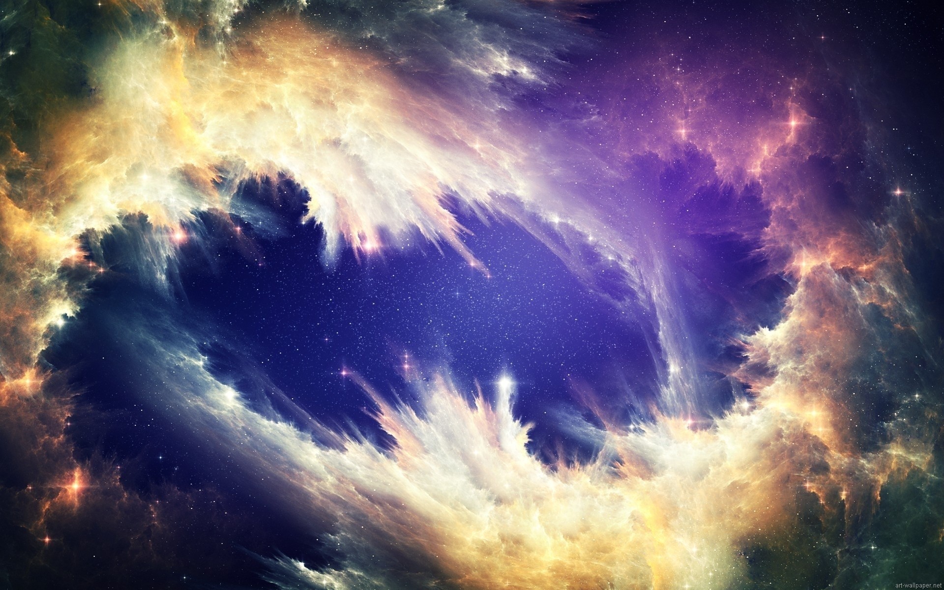 1920x1200, Computer Desktop Wallpaper 4197 - Nebula Clouds Hd - HD Wallpaper 