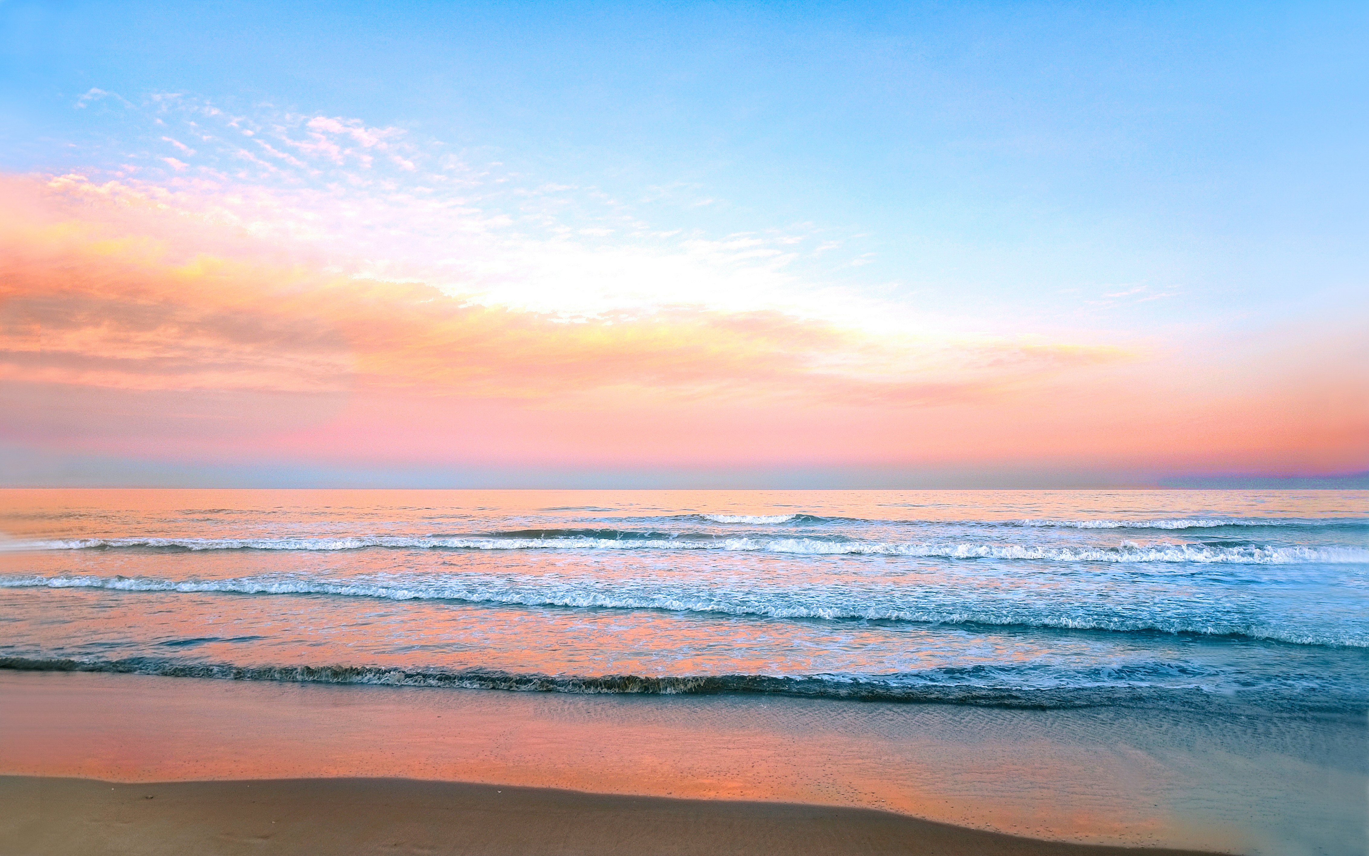 Pastel Beach Background Hd - HD Wallpaper 