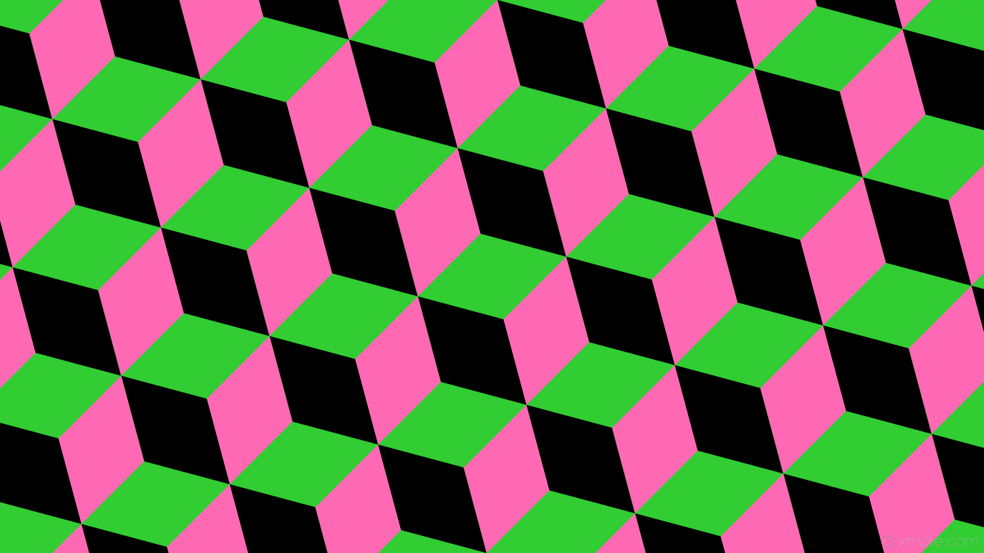 Wallpaper Green Pink Black 3d Cubes Lime Green Hot - Neon Pink And Green - HD Wallpaper 