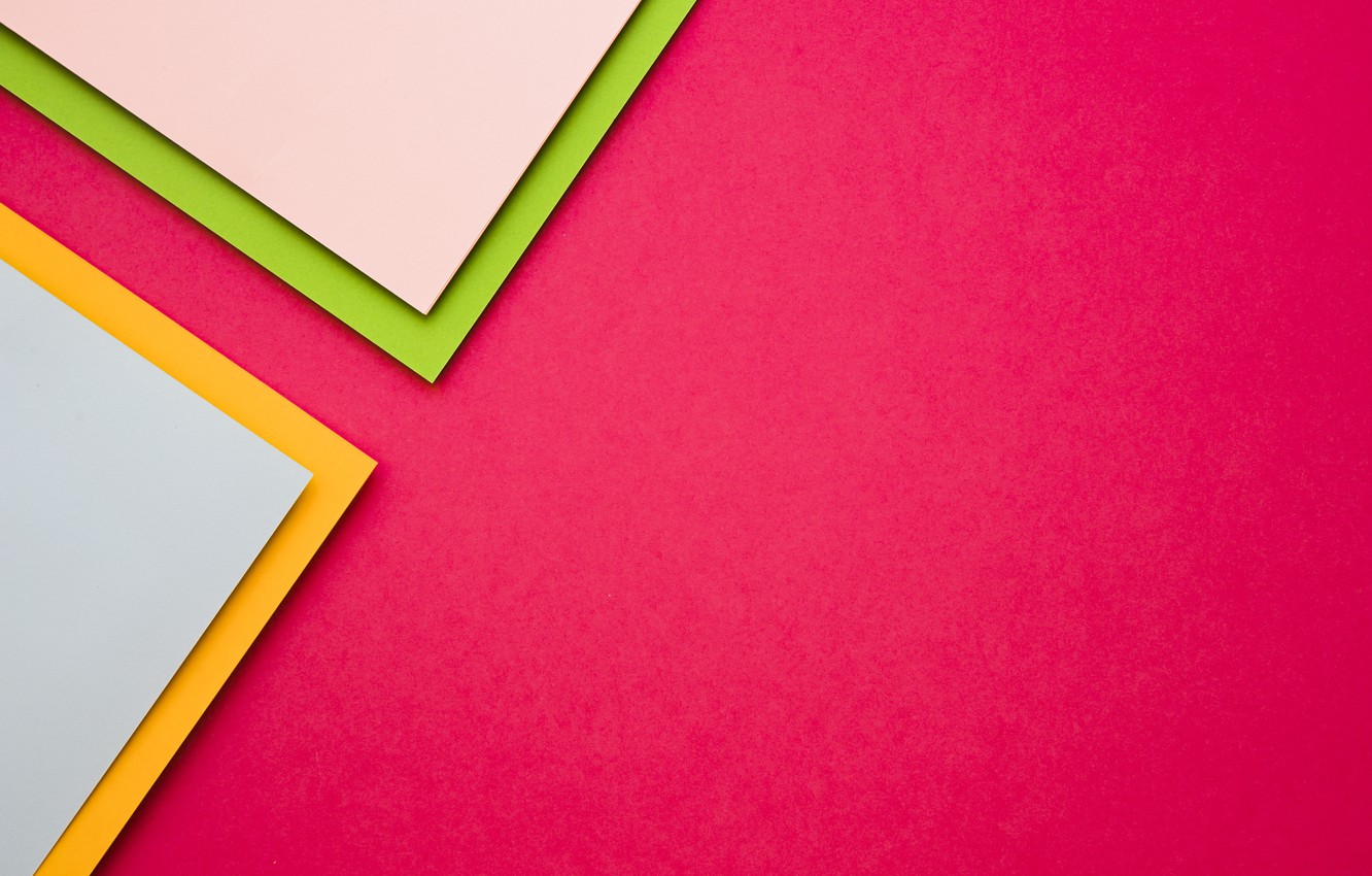 Photo Wallpaper Line, Pink, Red, Geometry, Green, Design, Pink And