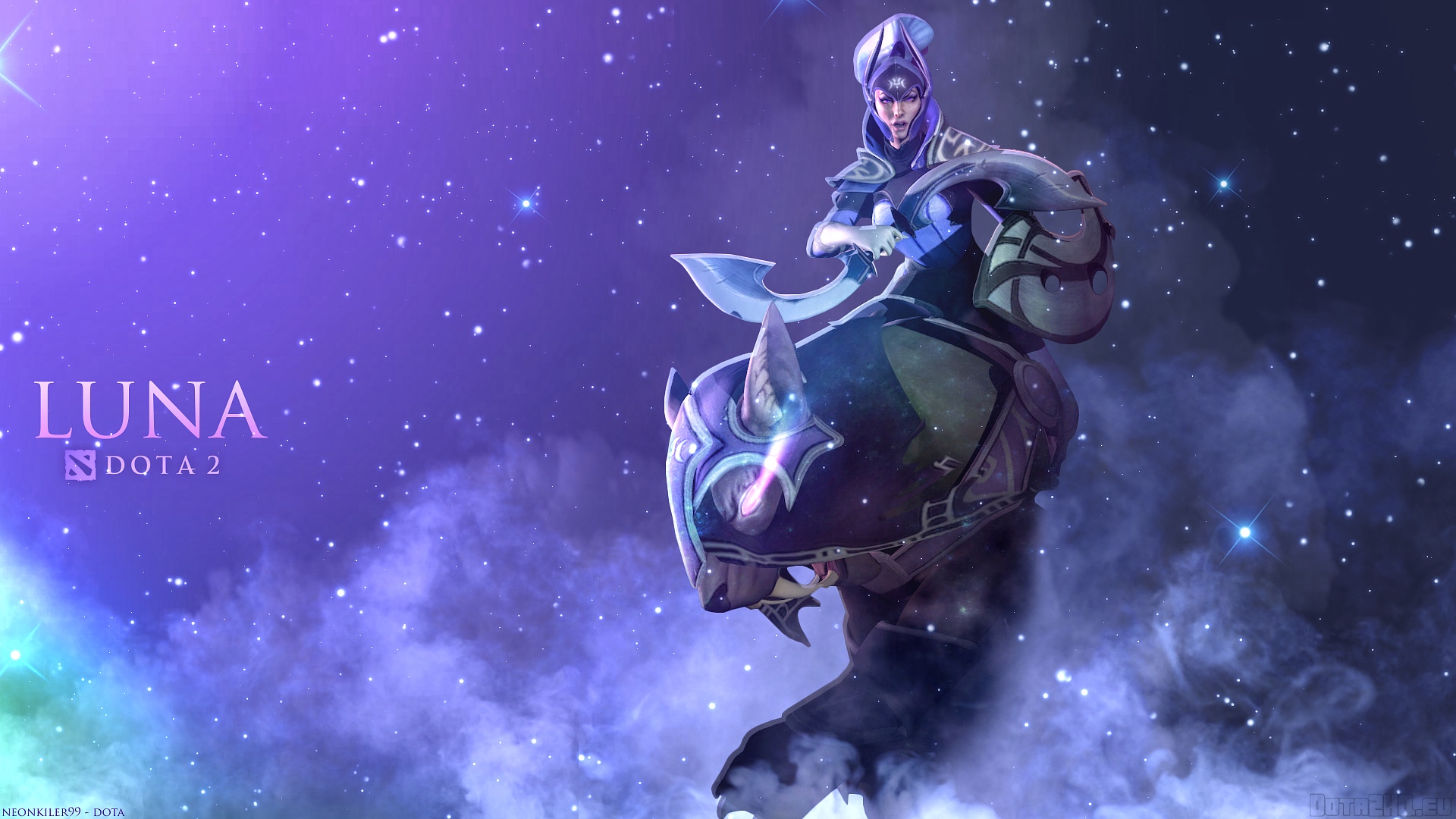 Wallpaper Luna, Dota 2, Moon Rider - Luna Dota 2 Hd - HD Wallpaper 