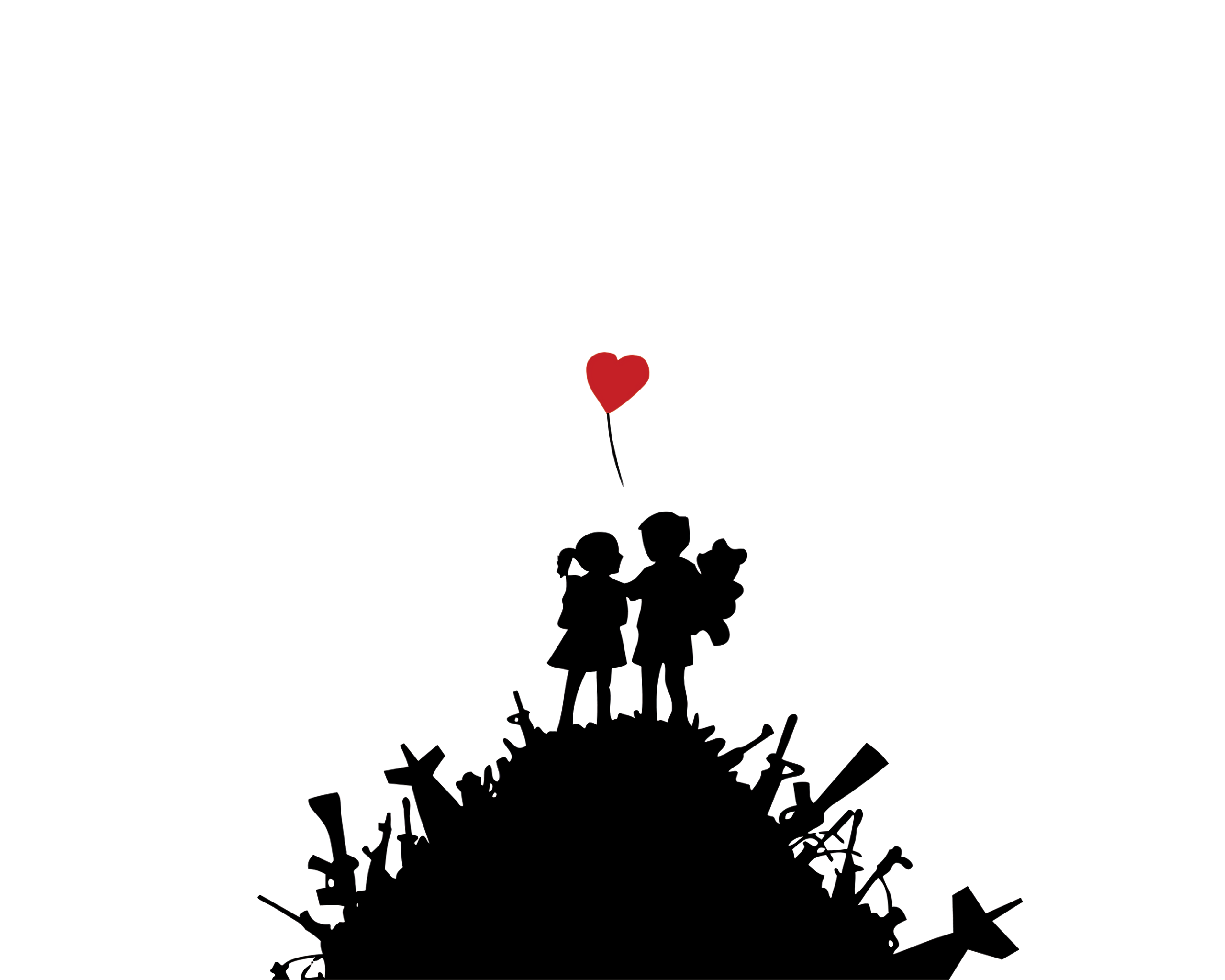 Banksy Kids On Guns - HD Wallpaper 