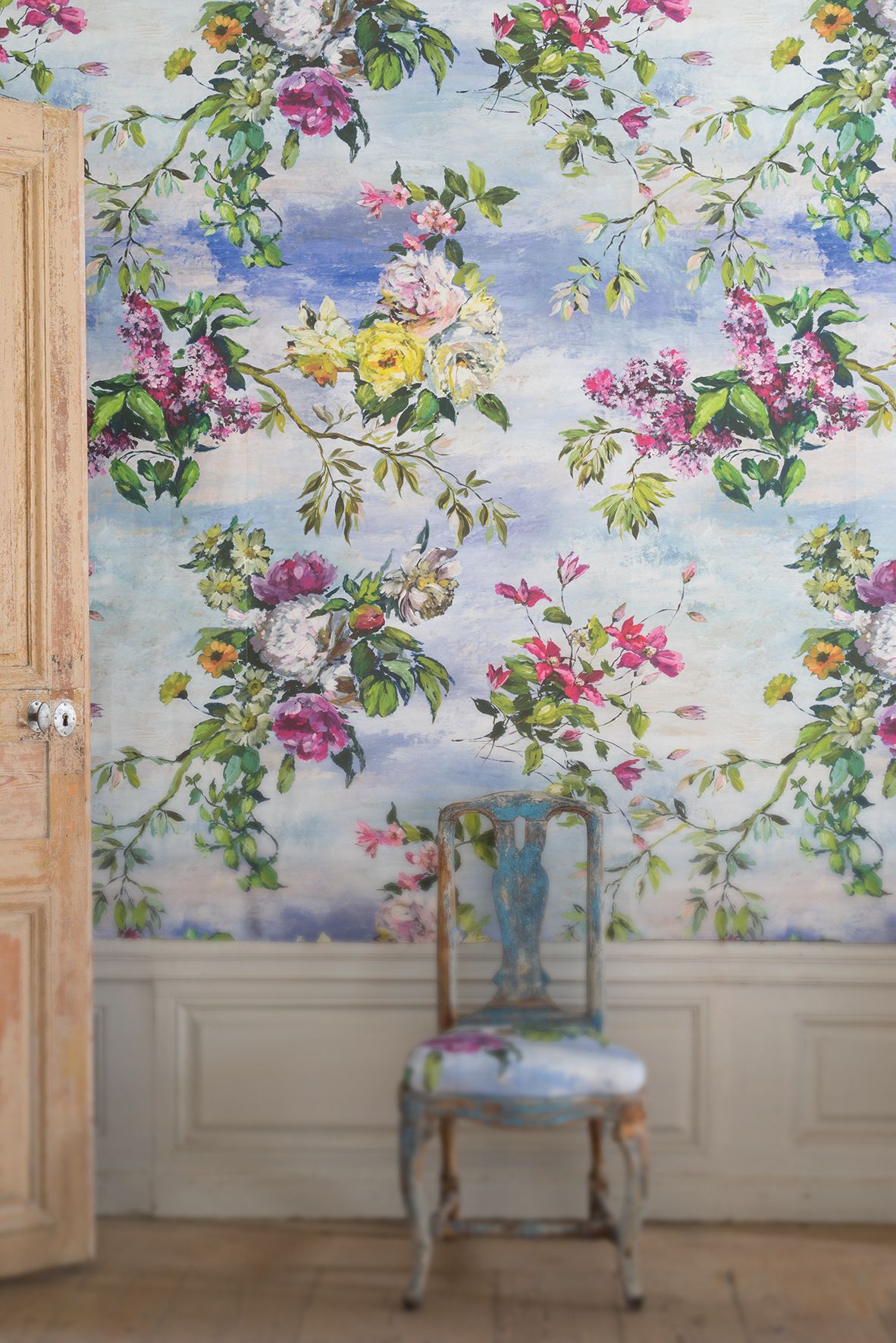 Designers Guild Caprifoglio Sky - HD Wallpaper 