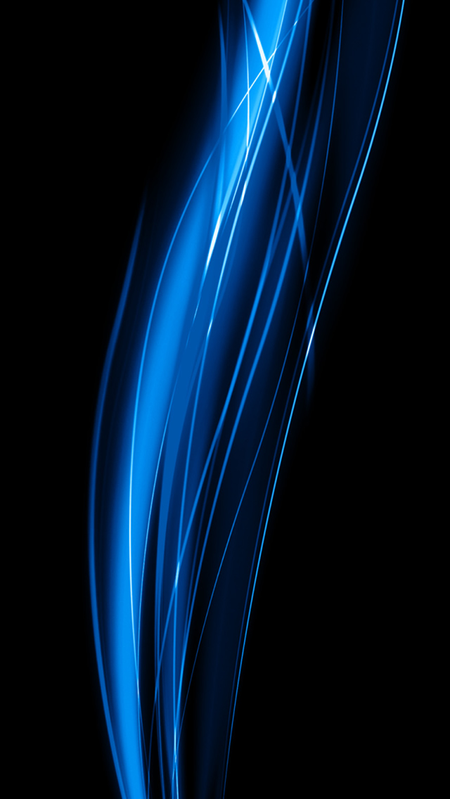 Abstract Blue Shiny Wave Swirl Dark Background Iphone - Abstract Blue And Black - HD Wallpaper 