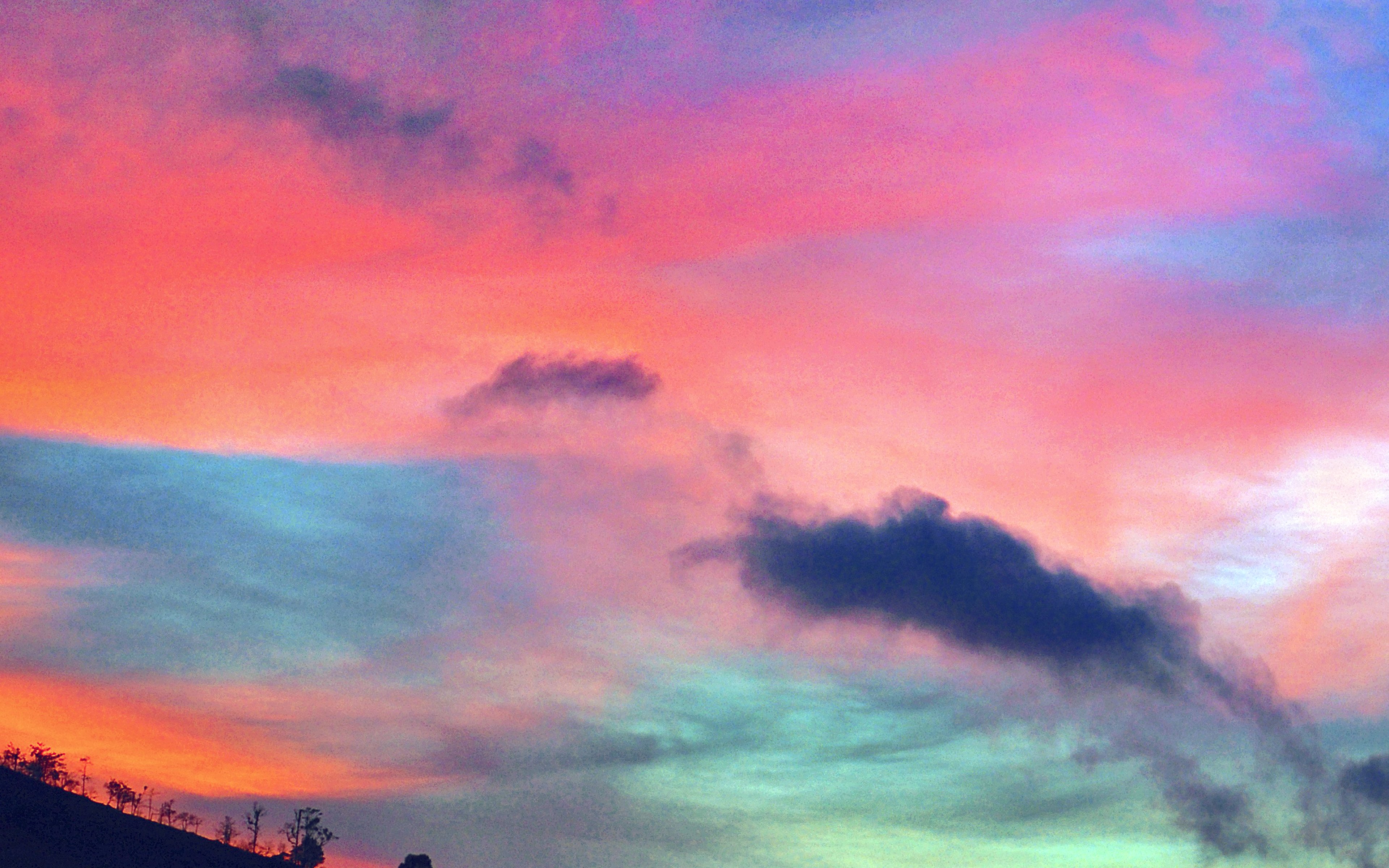 Pink And Blue Wallpaper - HD Wallpaper 