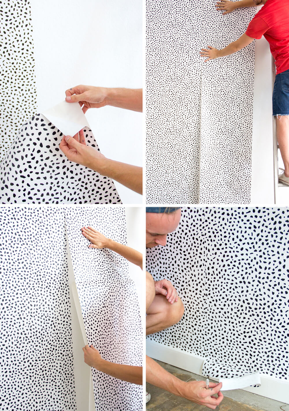 Emily Henderson Devine Color Tempaper Temporary Wallpaper - Devine Color Speckled Dot Peel & Stick - HD Wallpaper 