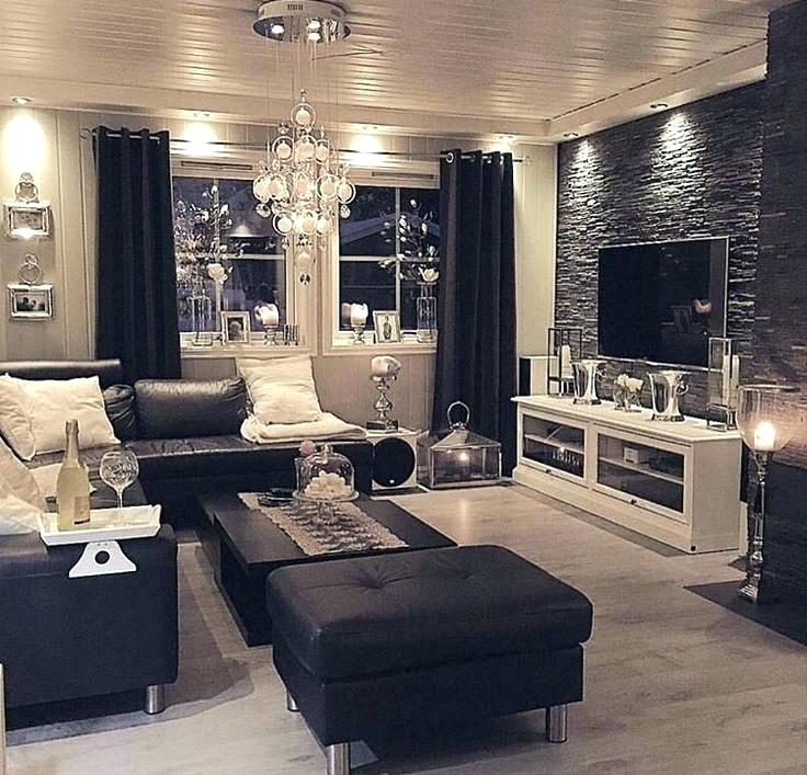 Luxury Living Room Wallpaper Perfect Furniture Of And - Black And Grey Themed Living Room - HD Wallpaper 