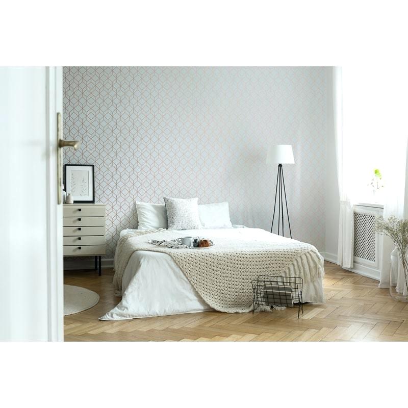 Grey Wallpaper Bedroom And Pink Uk Myrtle - Superfresco Wallpaper Myrtle Geo Grey - HD Wallpaper 
