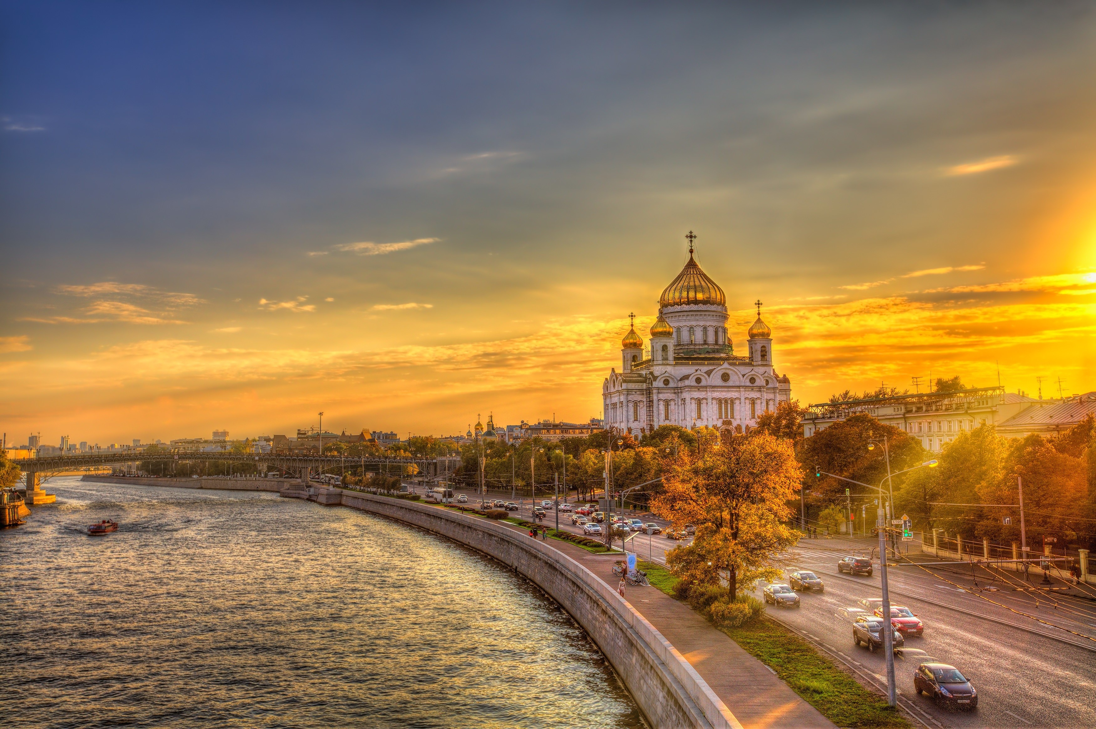 Cathedral Of Christ The Saviour In Moscow Russia Wallpaper - Храм Христа Спасителя Обои - HD Wallpaper 