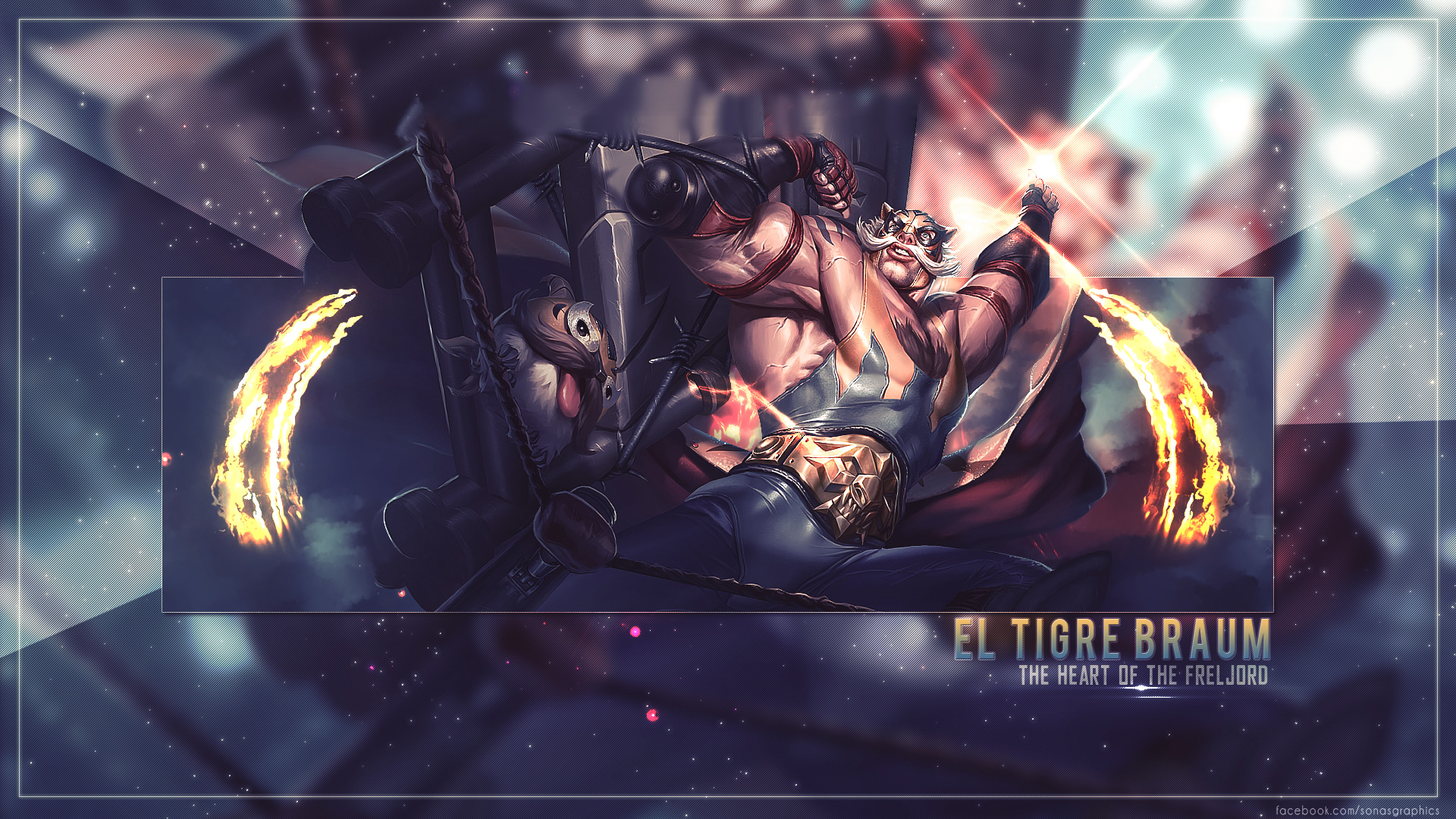 El Tigre Braum By Sonasgraphics Hd Wallpaper Artwork - League Of Legends Braum El Tigre - HD Wallpaper 