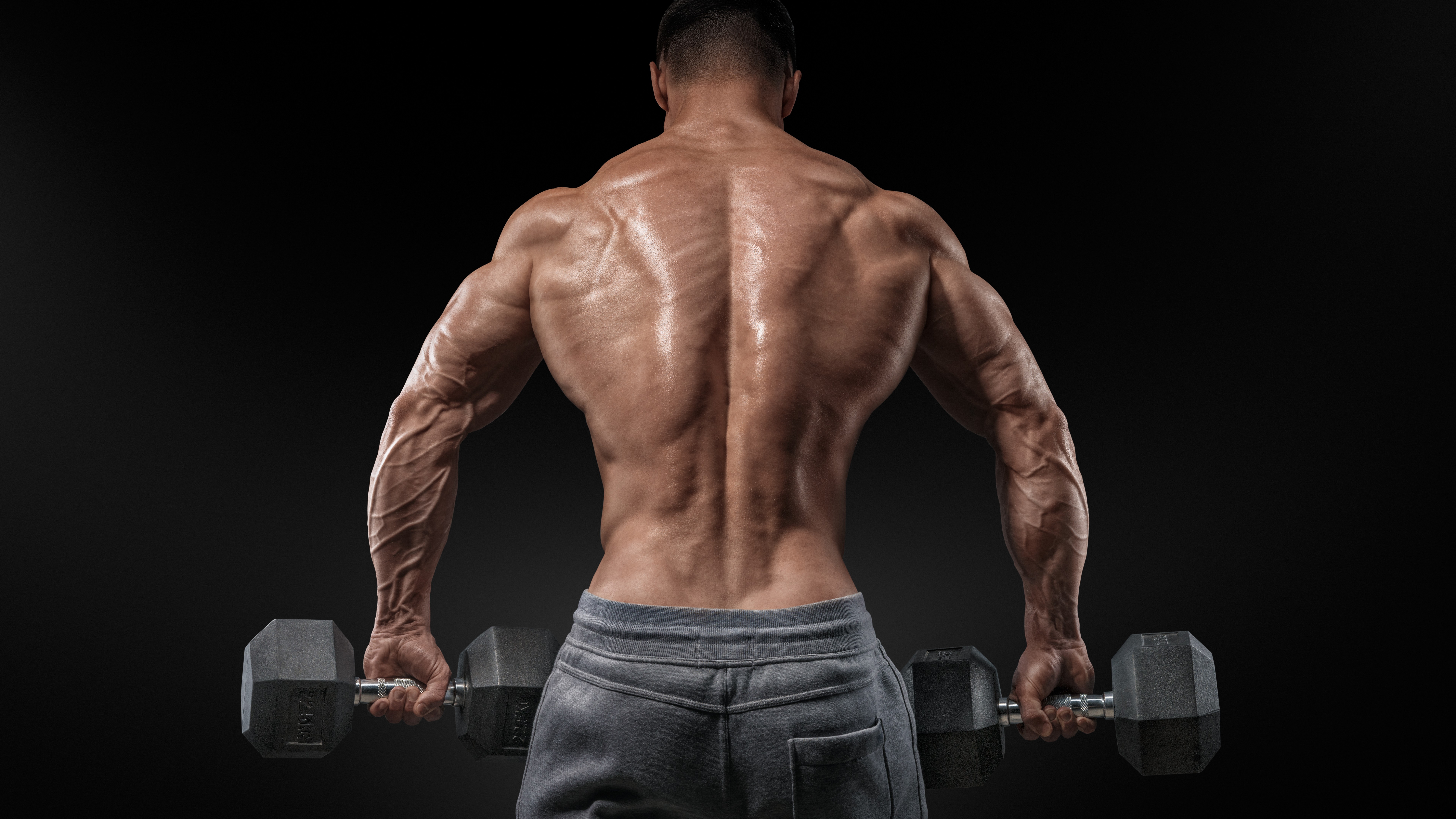 Bodybuilding Training Uhd 4k Wallpaper - Gym Body Back Side - HD Wallpaper 