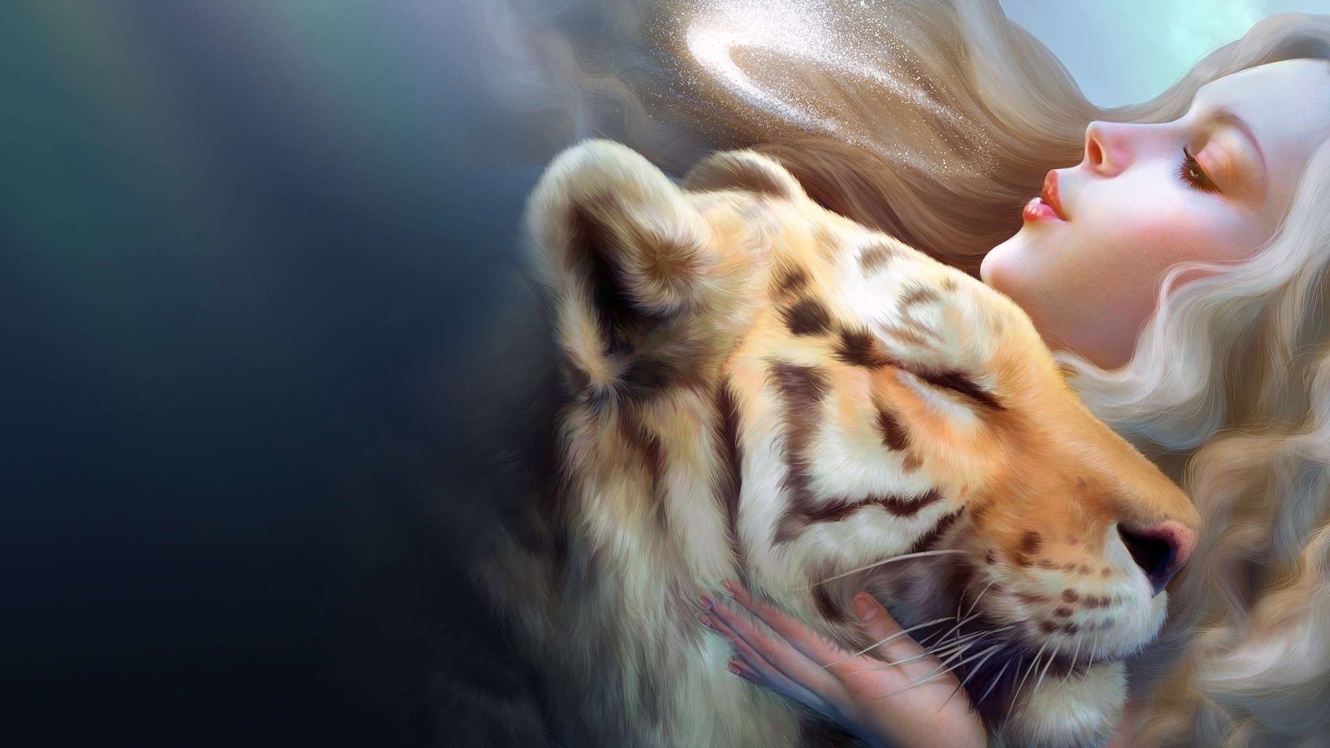 Tigre Y La Mujer - HD Wallpaper 