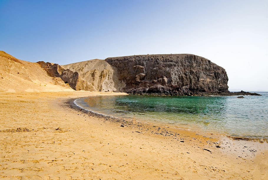 Playa Del Papagayo, Lanzarote, Canary Islands, Spain, - Playa De La Cera - HD Wallpaper 