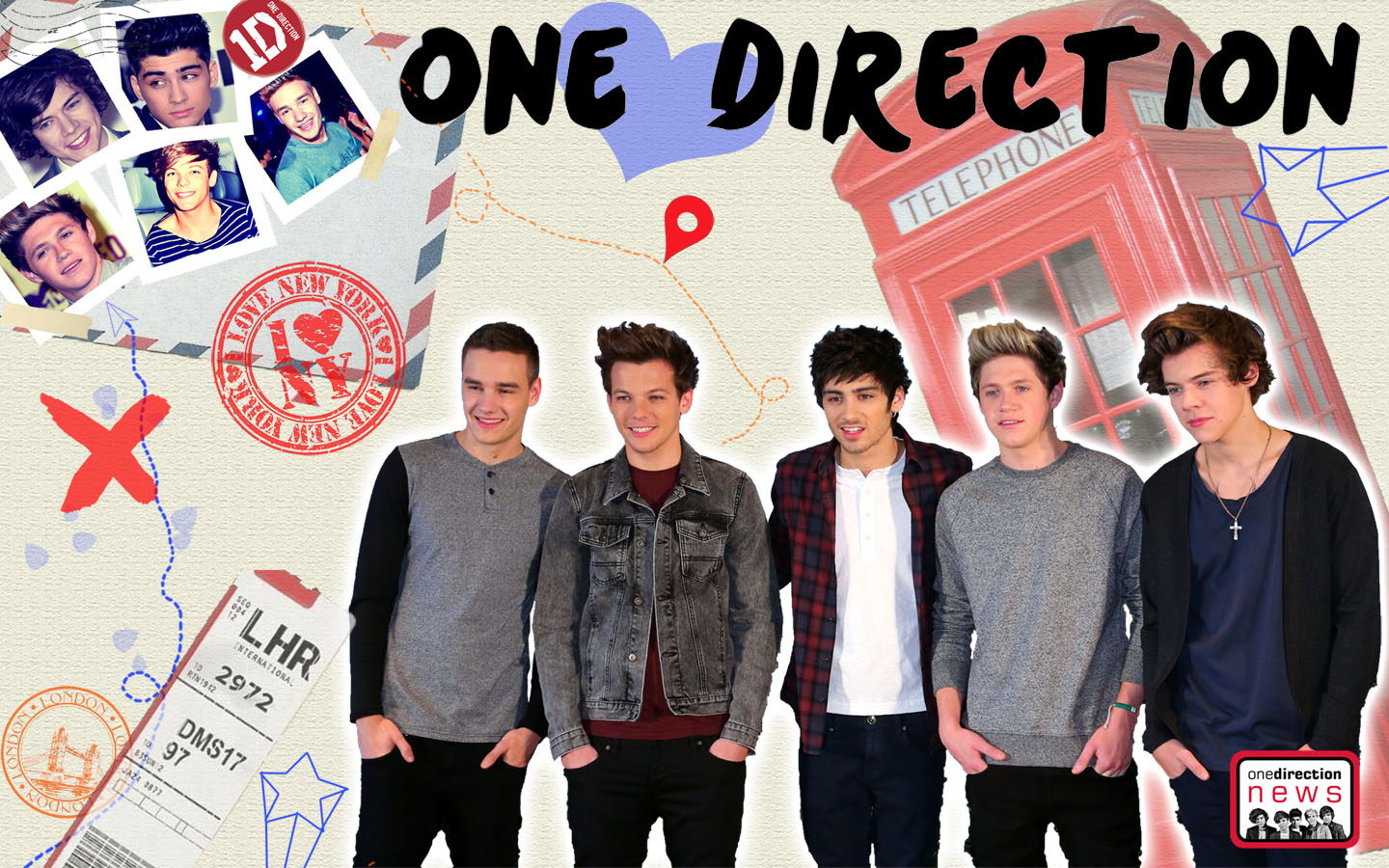 One Direction Laptop Background - HD Wallpaper 