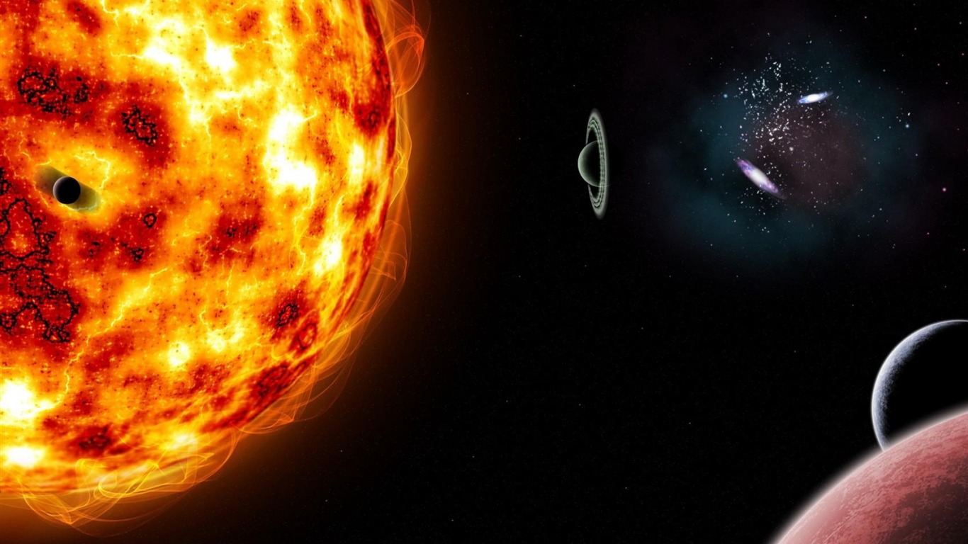 La Luz Del Sol Planetas Estrellas Del Espacio-latest - Wallpaper - HD Wallpaper 
