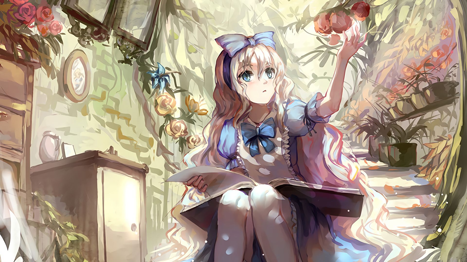 Alice In Wonderland Anime Background - 1920x1080 Wallpaper - teahub.io