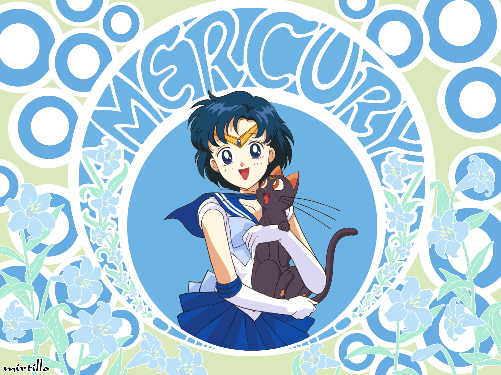 Ami And Luna - Sailor Mercury - HD Wallpaper 