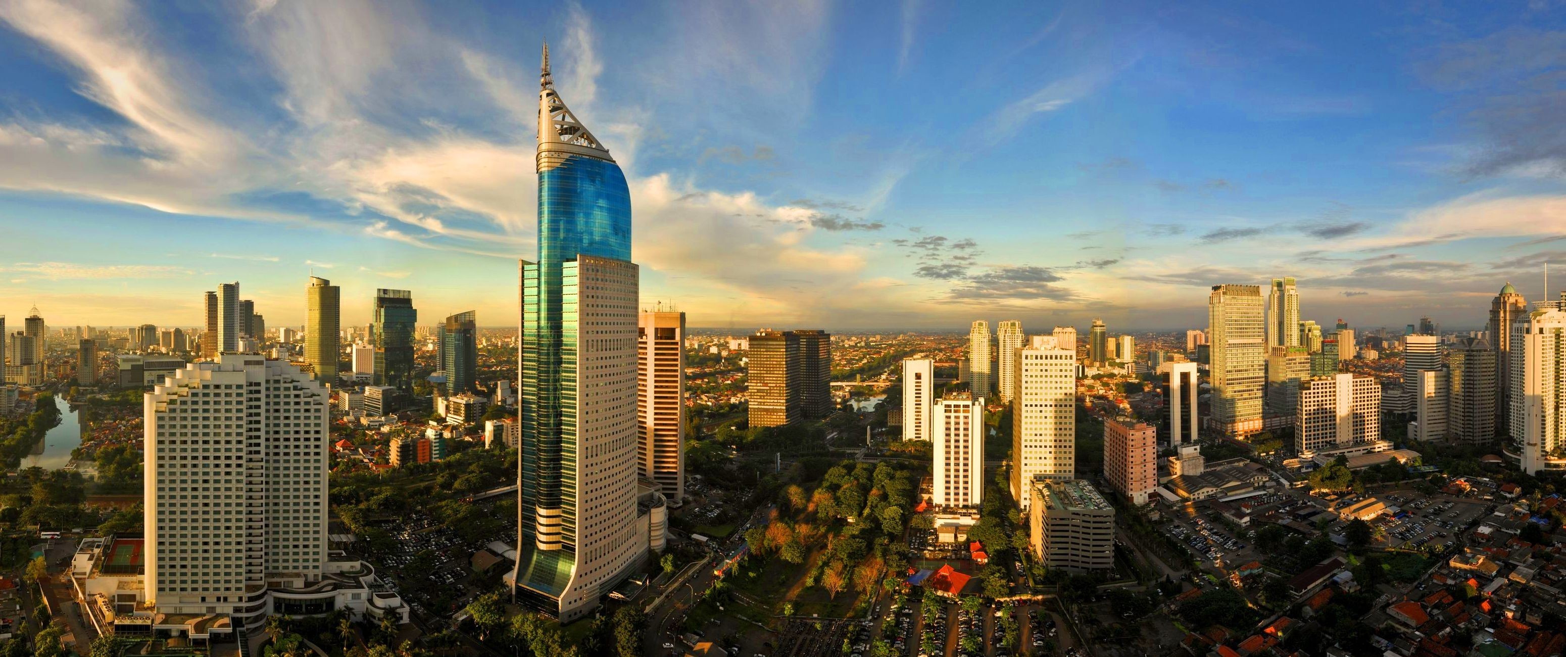 Cityscapes Indonesia Cities Skyline Jakarta Wallpaper - HD Wallpaper 