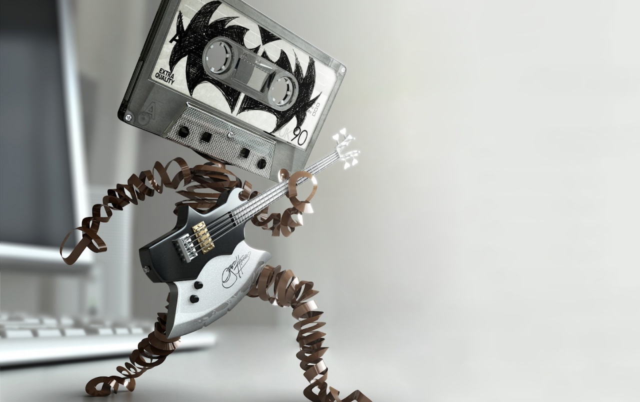 Tape Music Wallpapers - Guitar Cassette - HD Wallpaper 