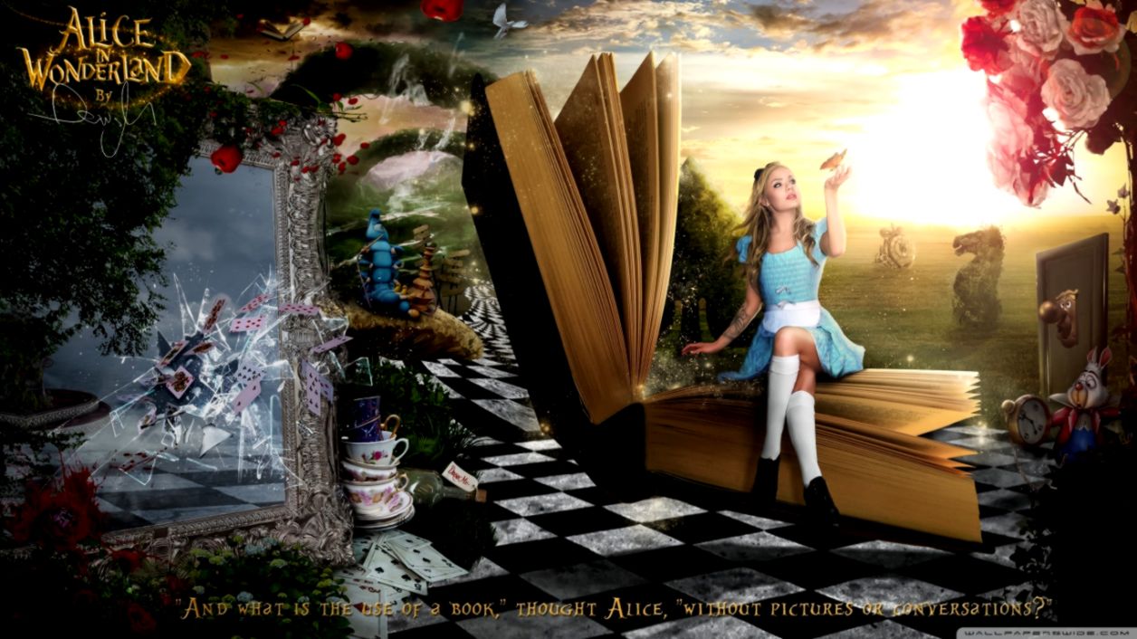 Alice In Wonderland 2016 Hd Desktop Wallpaper High - Alice In Wonderland Fantasy - HD Wallpaper 