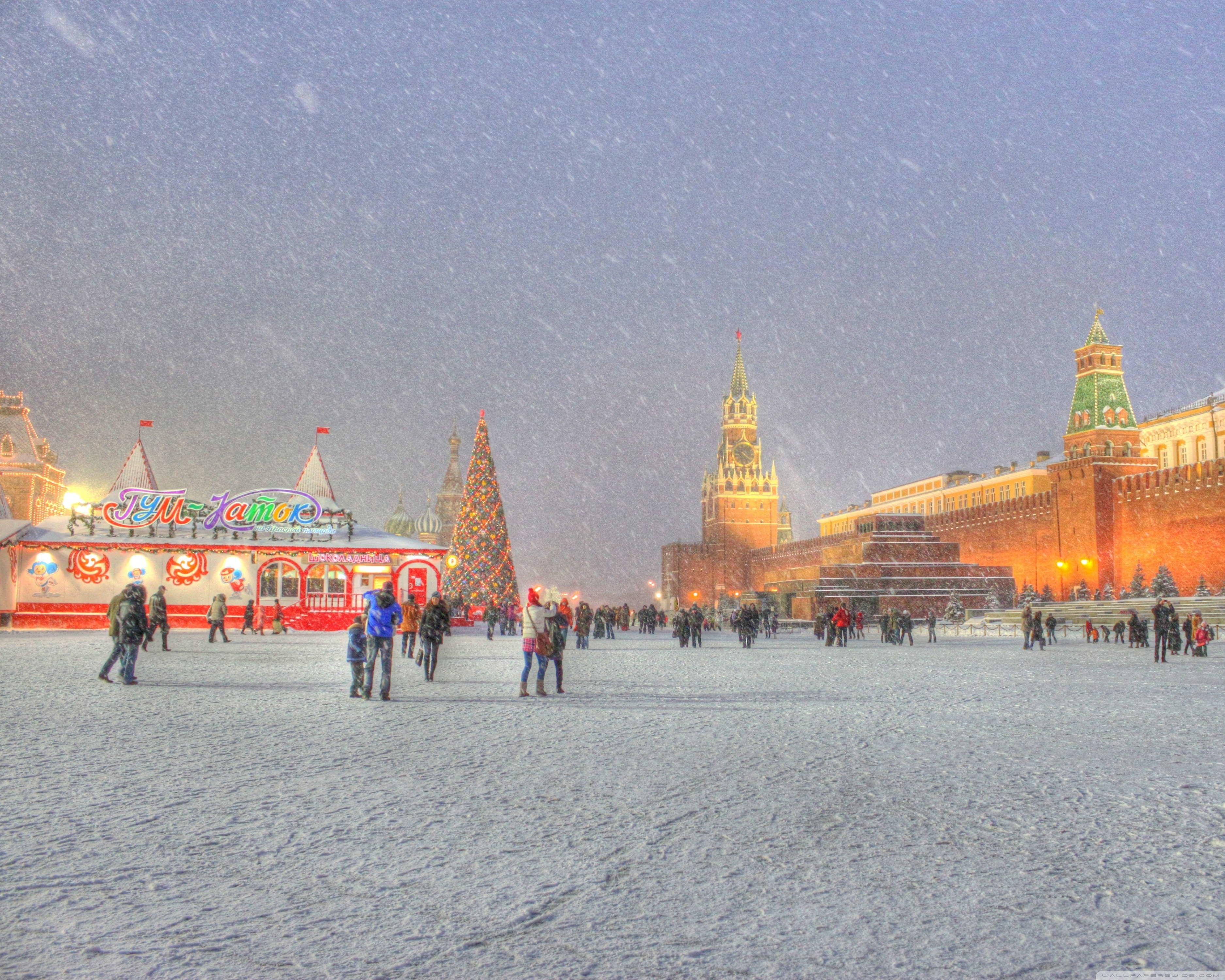 Москва Красная Площадь Зимой - HD Wallpaper 