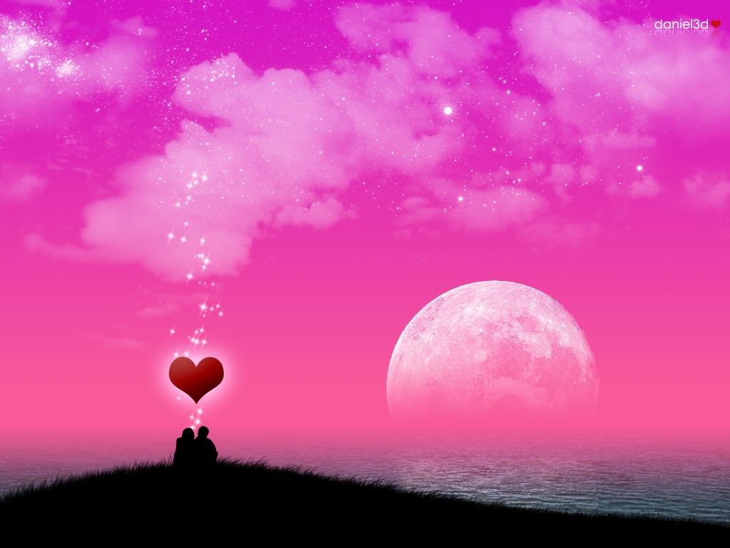 Wallpaper De Imágenes De Amor Bajo La Luna - Hình Nền Để Viết Chữ - HD Wallpaper 