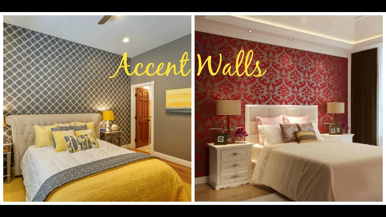 Bedroom Wallpaper Accent Wall Ideas - HD Wallpaper 