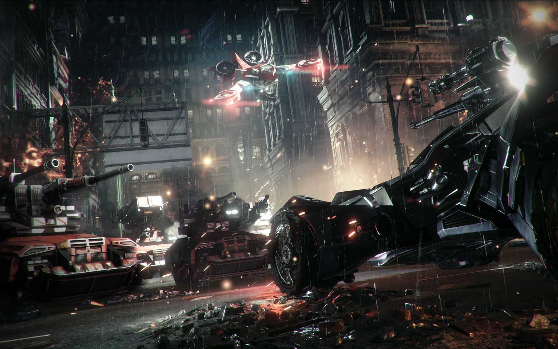 Free Download Batman - Batman Arkham Knight Batmobile Tank - HD Wallpaper 
