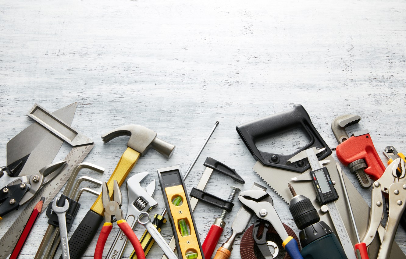 Photo Wallpaper Floor, Variety, Hand Tools - Hand Tools - HD Wallpaper 