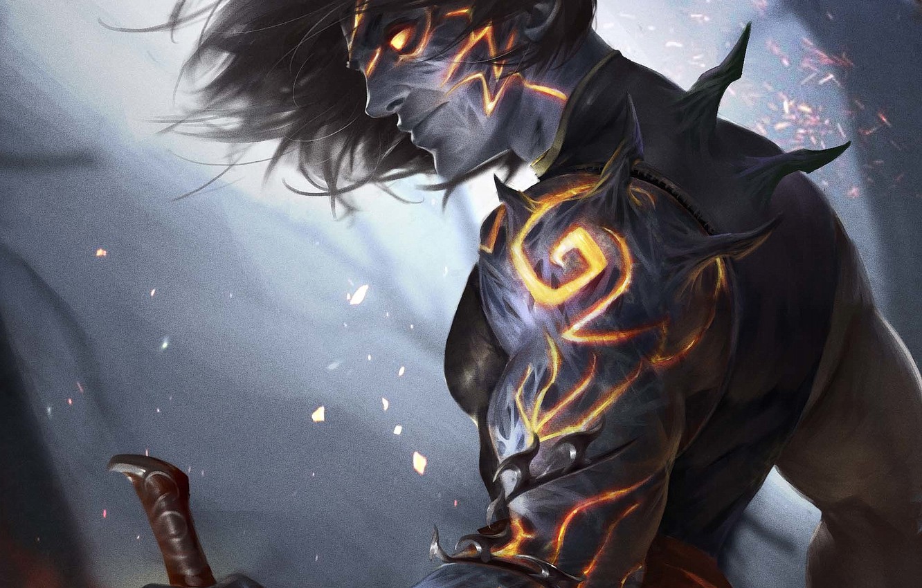 Photo Wallpaper Chain, Tattoo, Dark Prince, Prince - Prince Of Persia Anime - HD Wallpaper 