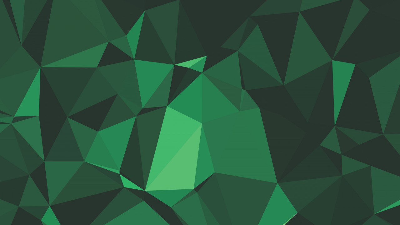 Green Vector Polygons Wallpaper - Dark Green Polygon Background - HD Wallpaper 