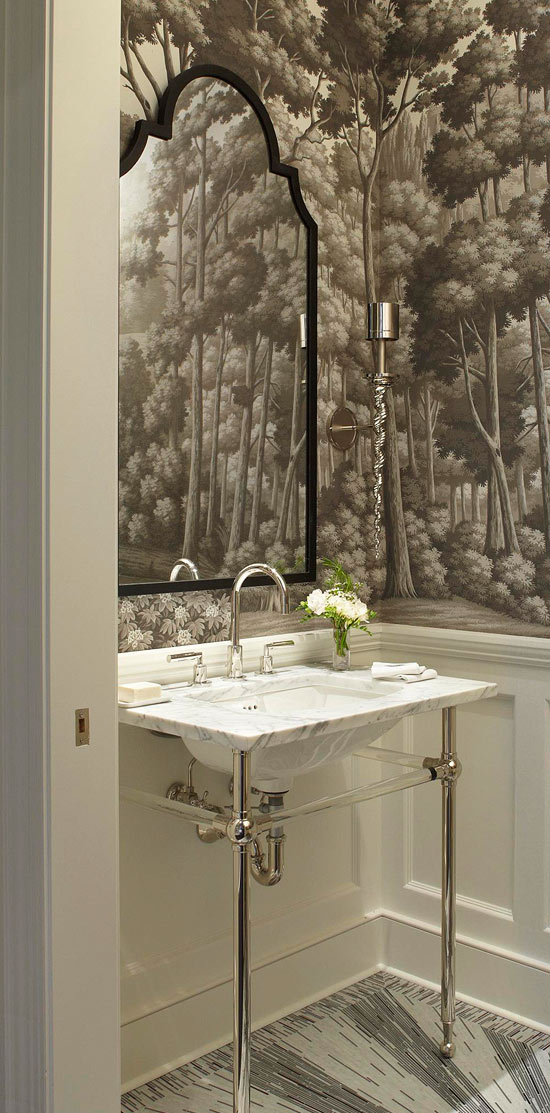 De Gournay Wallpaper Powder Room - HD Wallpaper 