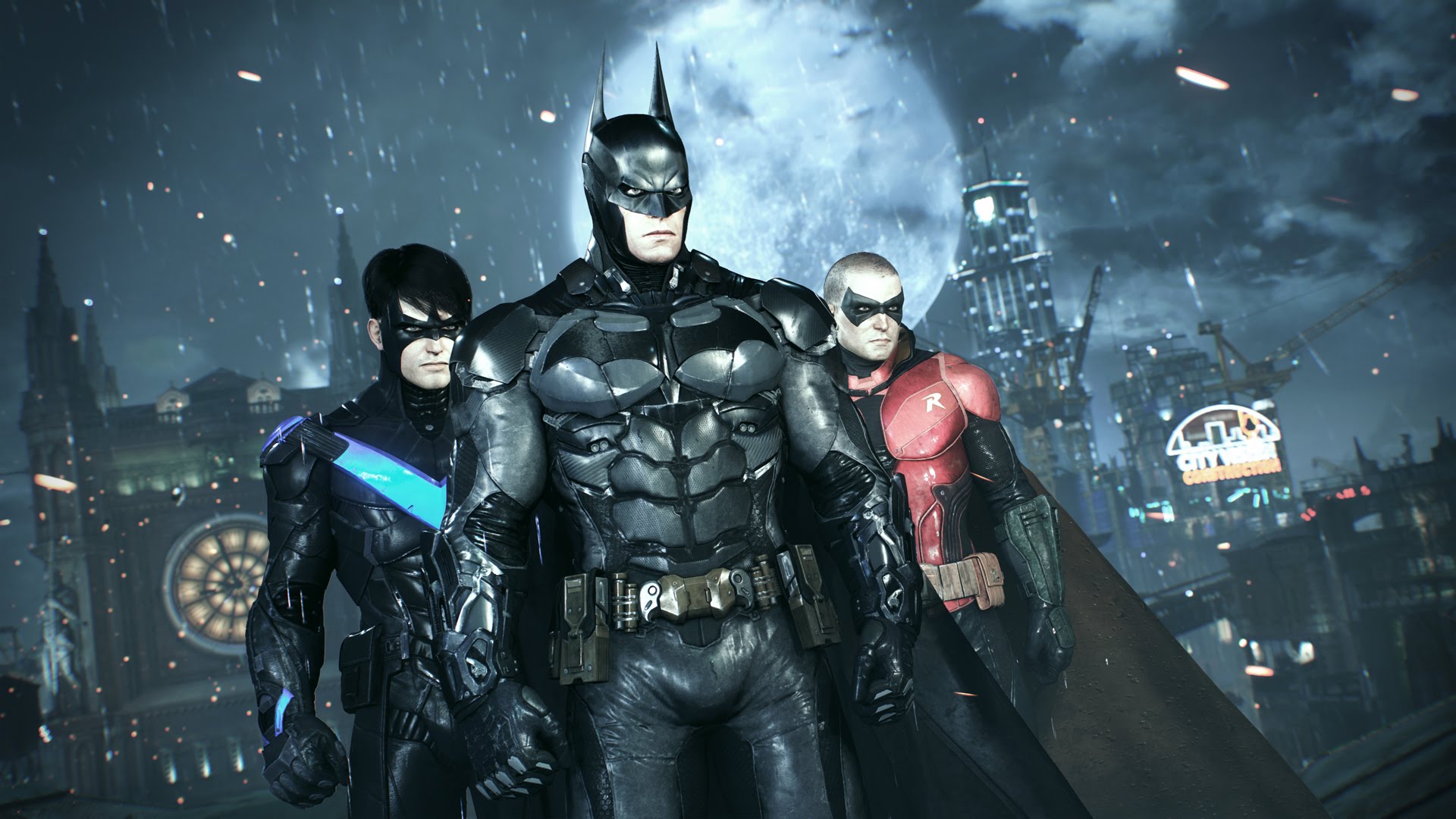 Batman Arkham Knight Widescreen Wallpapers - Batman Arkham Knight Nightwing Robin - HD Wallpaper 