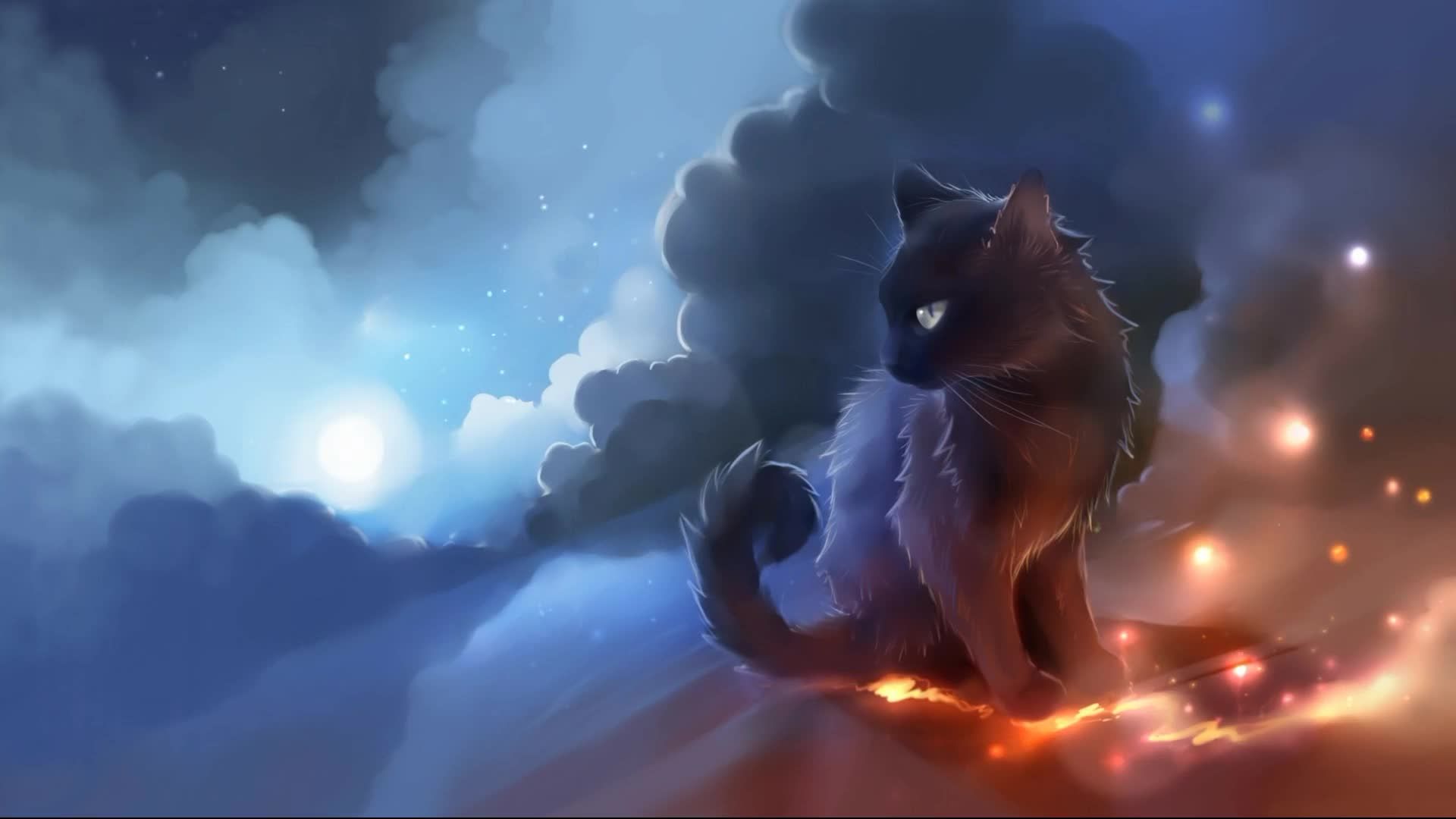 Black Cat Digital Art - HD Wallpaper 