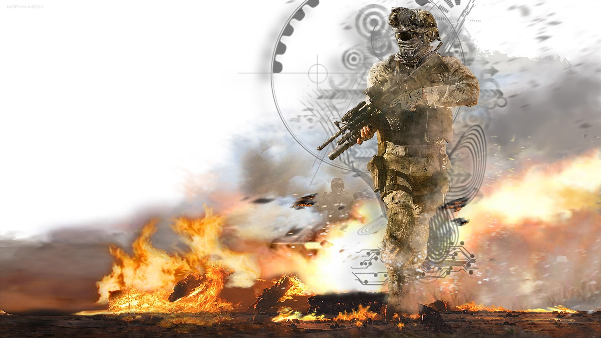 Army Hd Desktop Background Wallpaper - Call Of Duty Modern Warfare 2 Art -  1920x1080 Wallpaper 