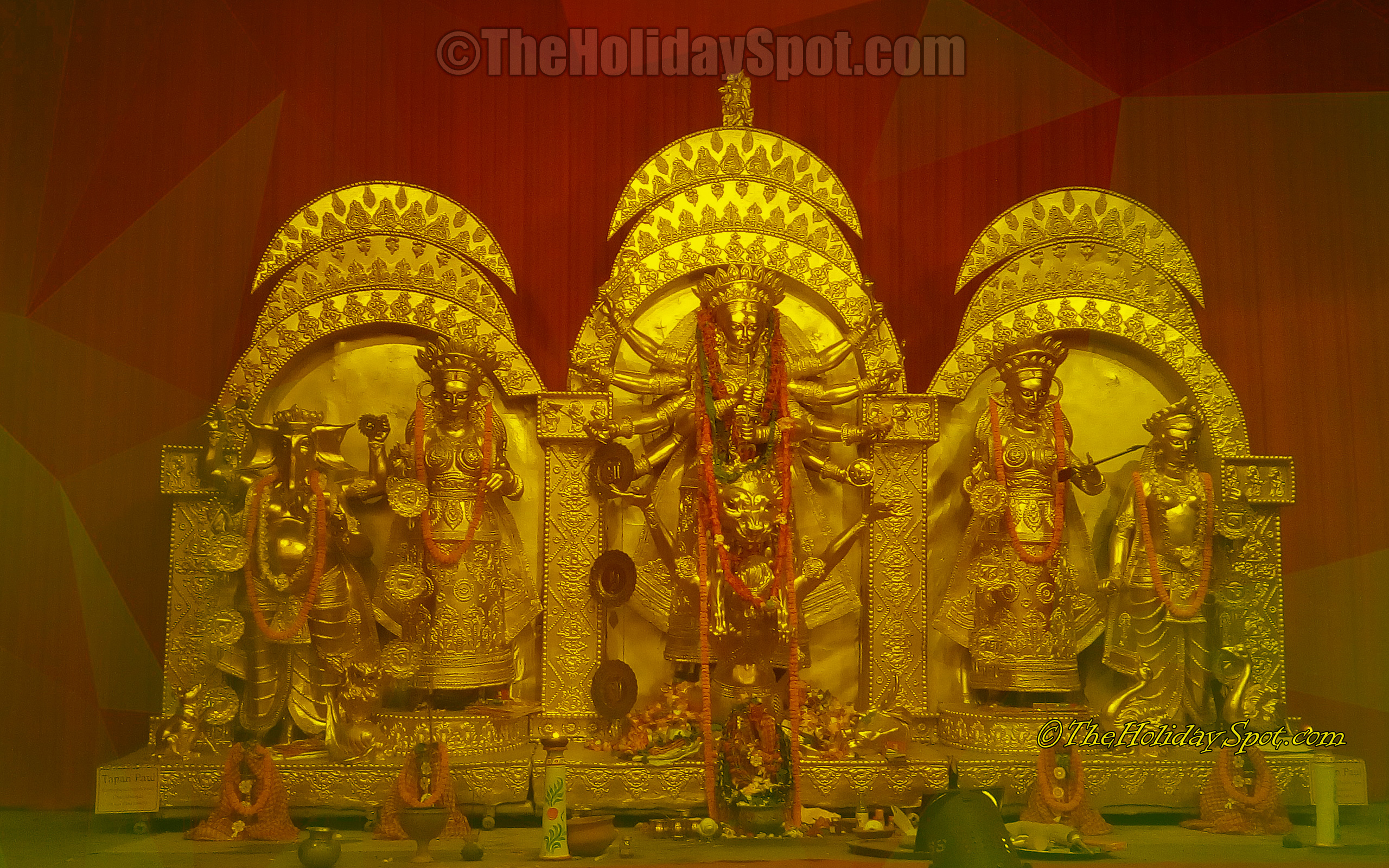 Idol Of Maa Durga And Her Family - Maa Durga With Family - HD Wallpaper 