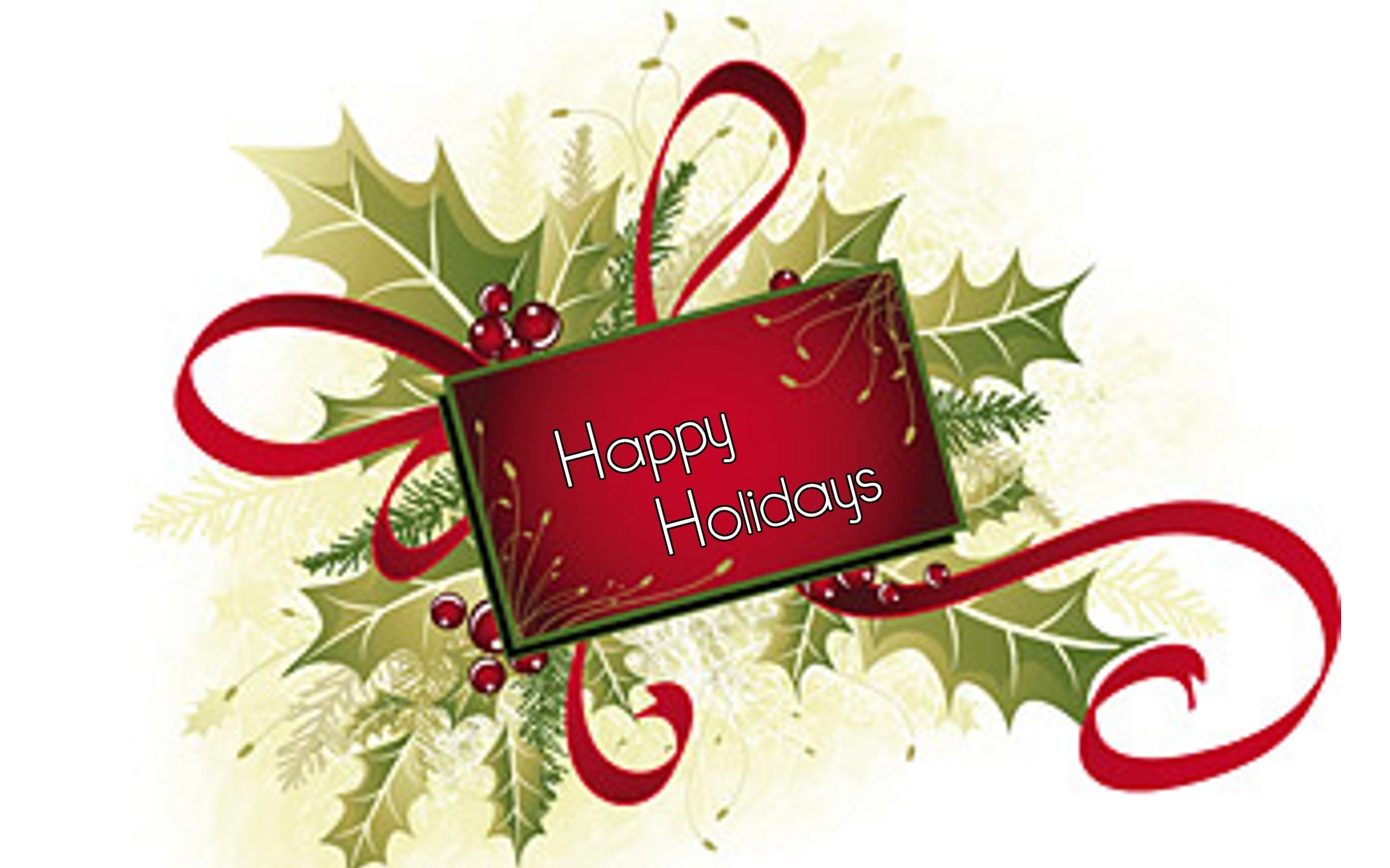 Happy Holidays Wallpaper Image - HD Wallpaper 