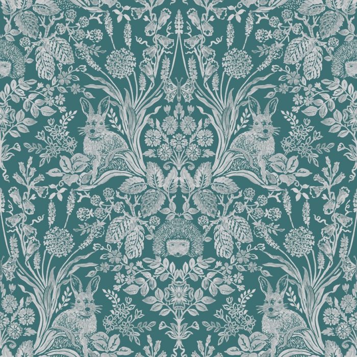 Harlen Woodland Wallpaper Dark Green - Dark Green Patterned Wallpaper Uk - HD Wallpaper 