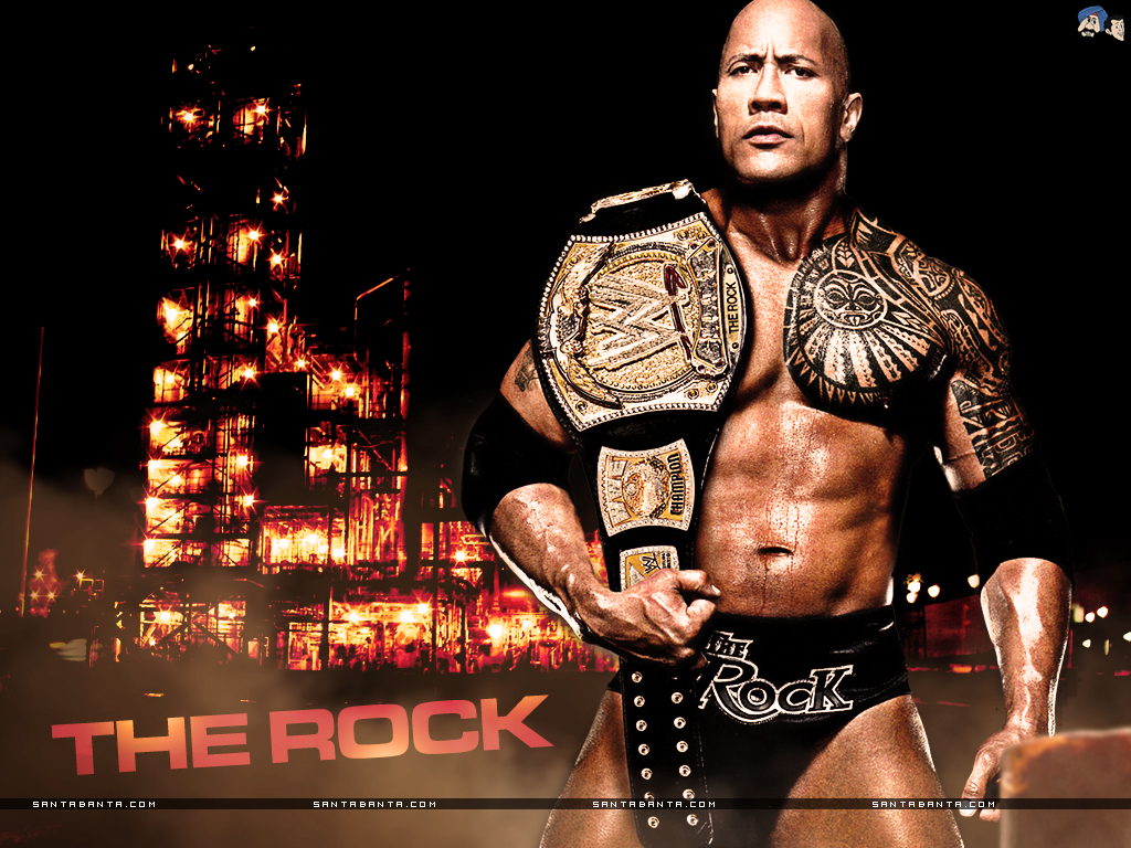 Wwe Wallpaper - Wwe Champion The Rock - HD Wallpaper 