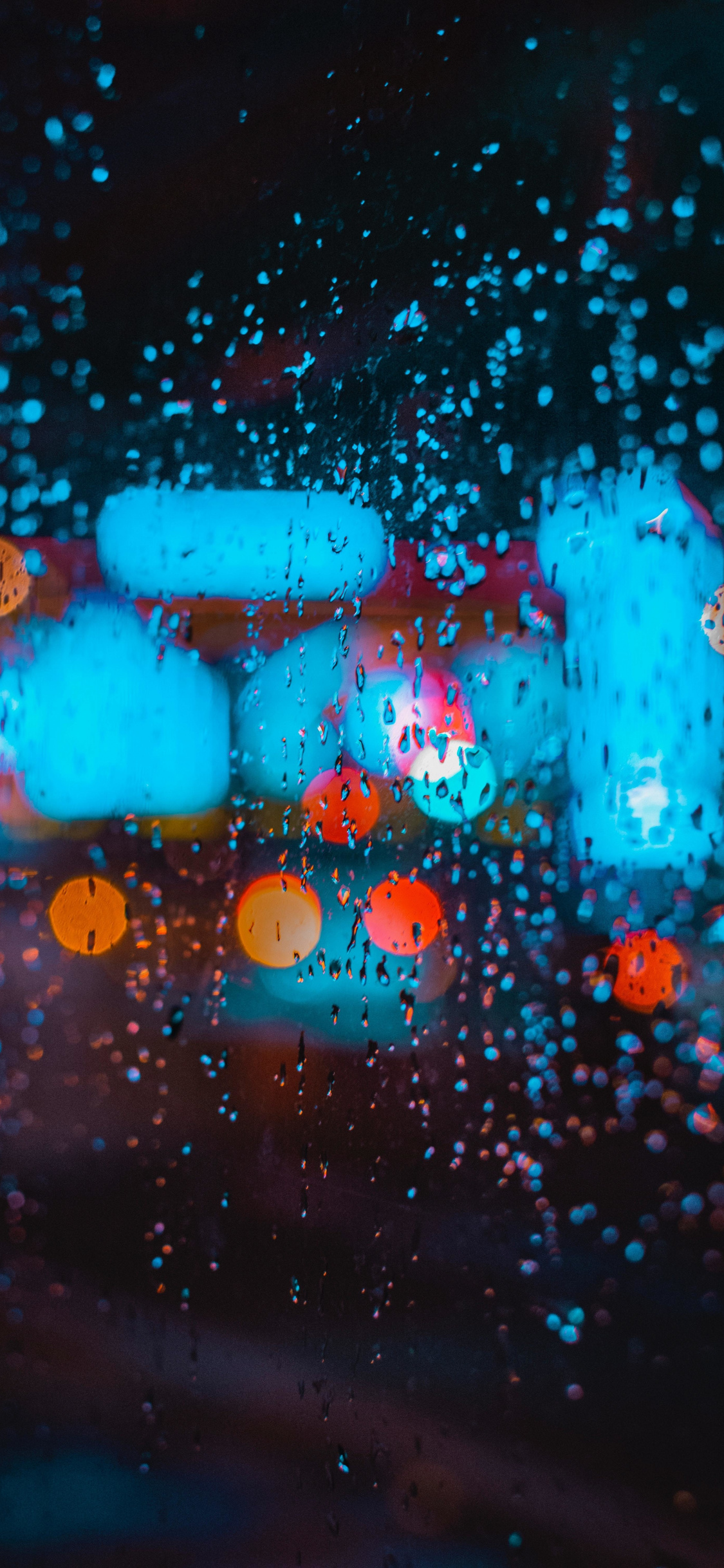 Bokeh, Colorful, Rain, Drops, Glass Surface, Wallpaper - HD Wallpaper 