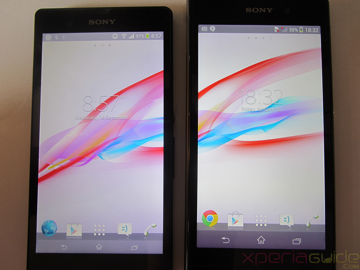 Xperia Z1 Triluminos Display Vs Xperia Z Display Comparison - HD Wallpaper 