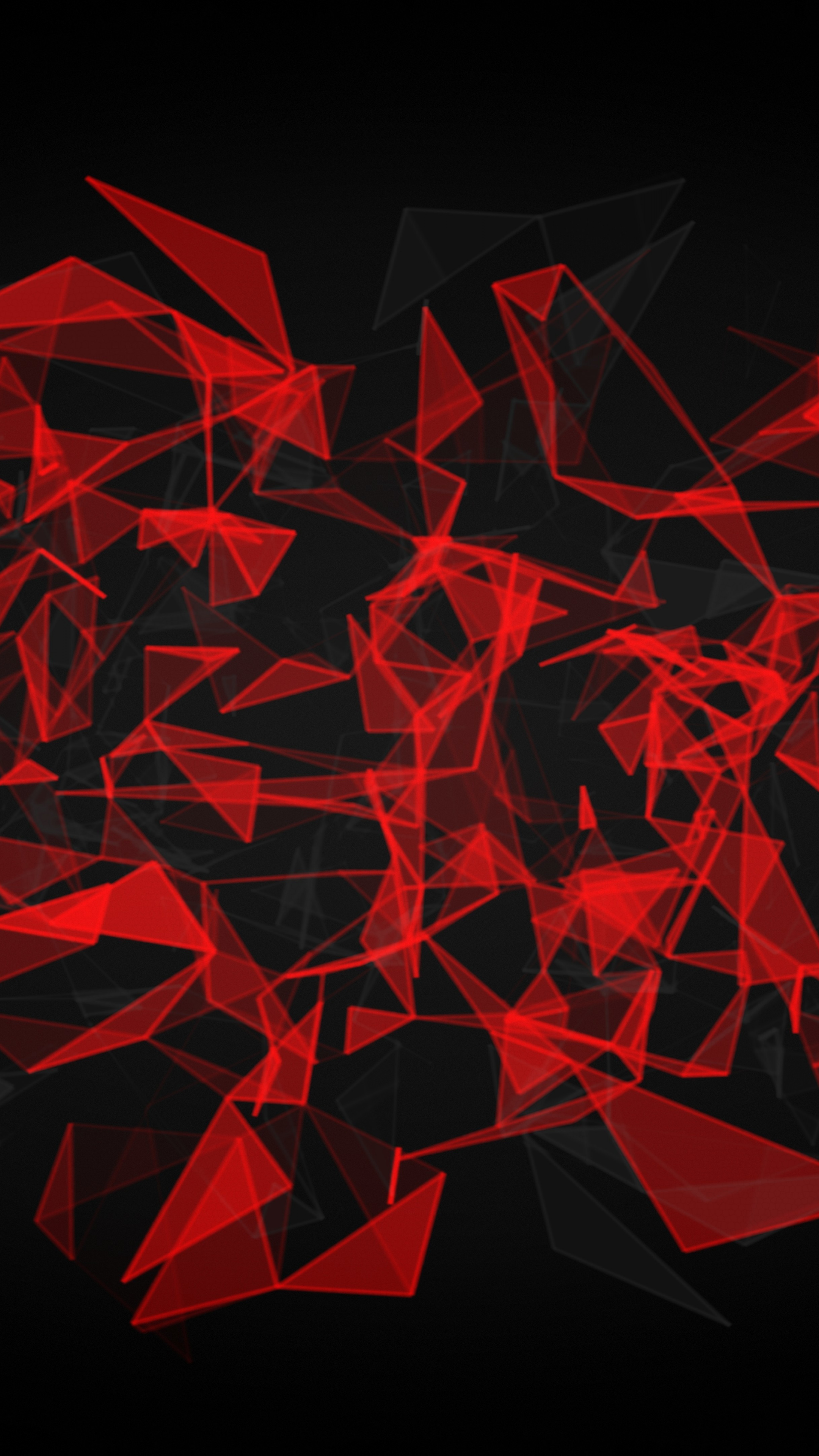 Red Pattern, Polygons, Abstract, Wallpaper - HD Wallpaper 