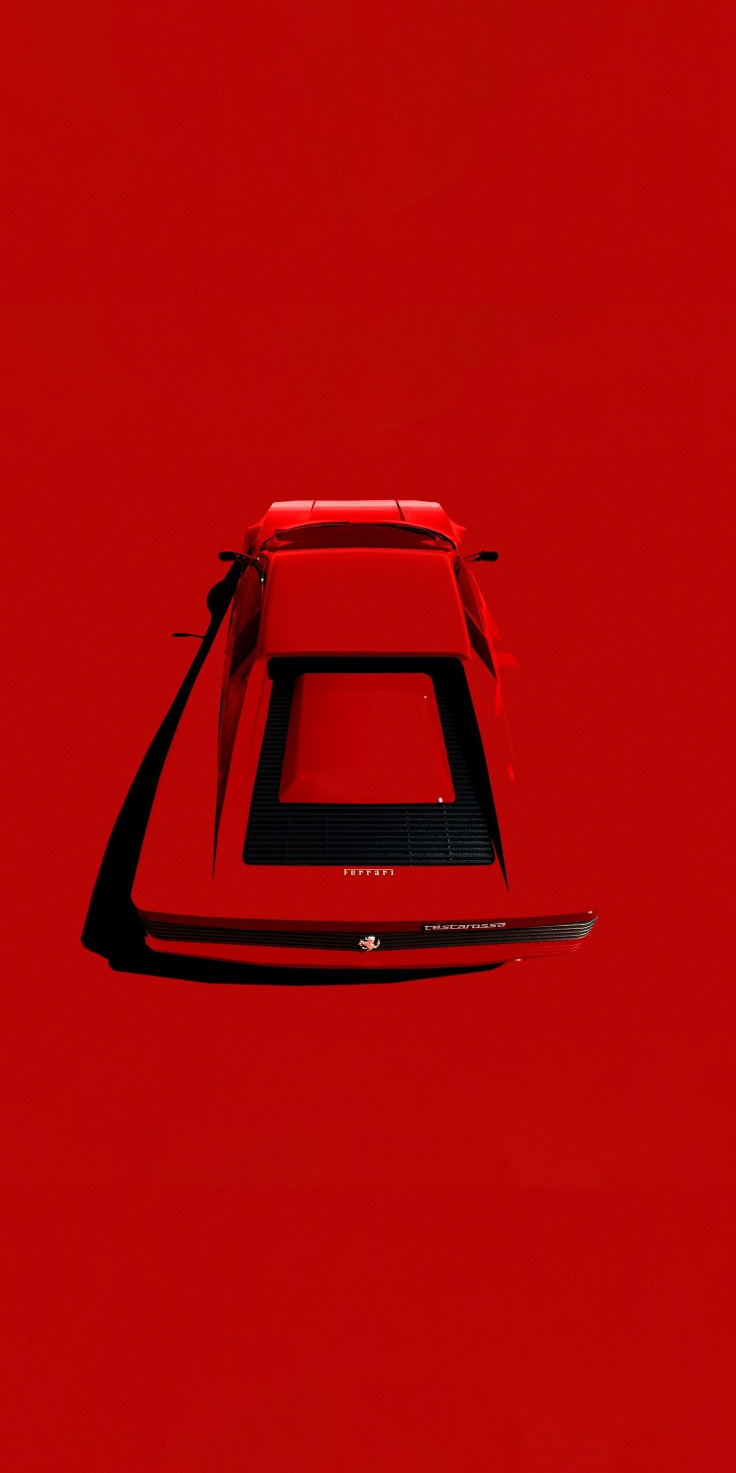 Sfondo Minimal Ferrari - HD Wallpaper 