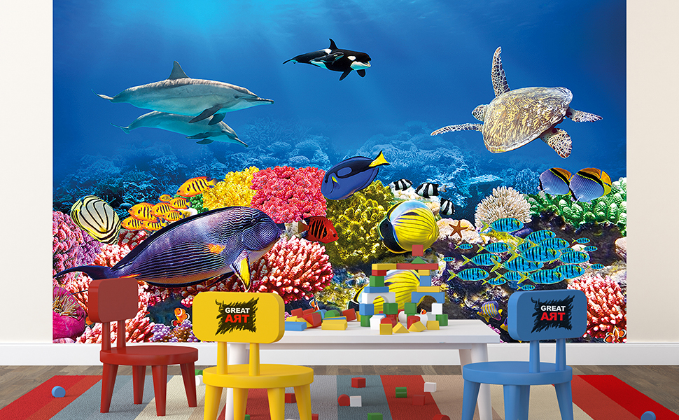Colourful Fish In Sea - HD Wallpaper 