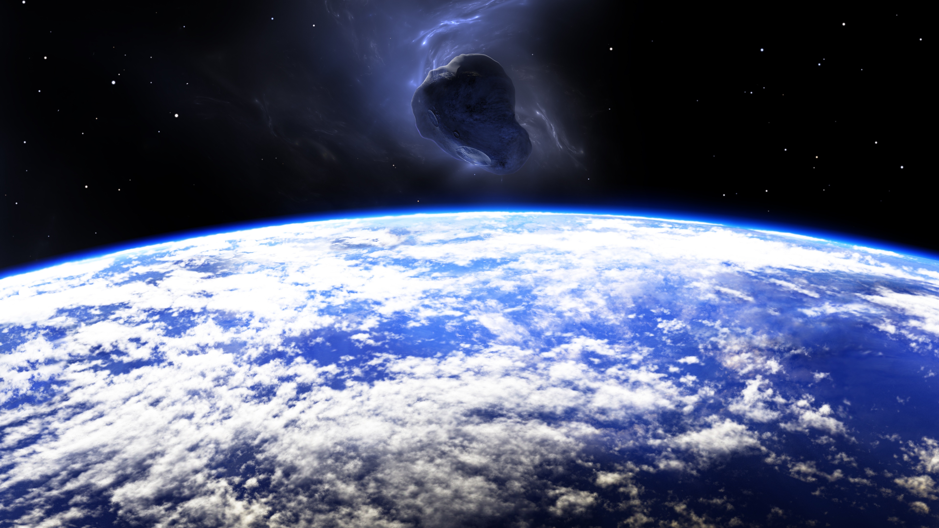 Wallpaper Planet, Earth, Meteorite, Space - Small Asteroid To Closely Pass By Earth - HD Wallpaper 