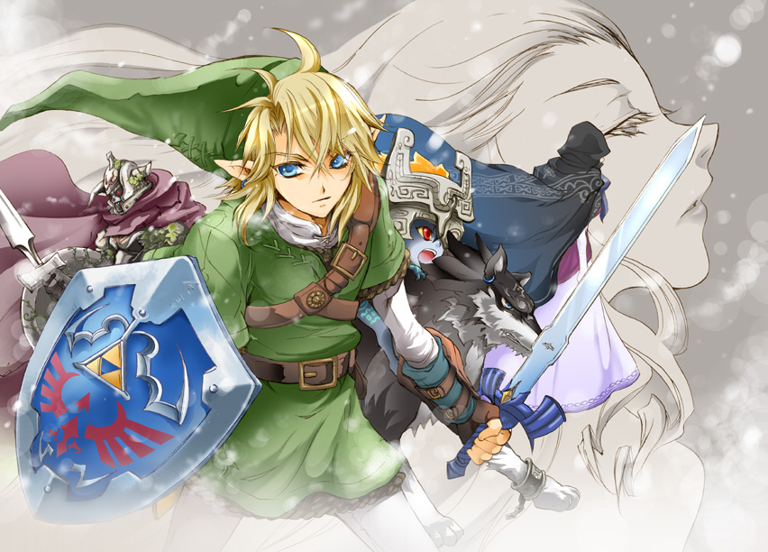 Link, Zelda, And Midna Image - Legend Of Zelda Twilight Princess Fan Art - HD Wallpaper 