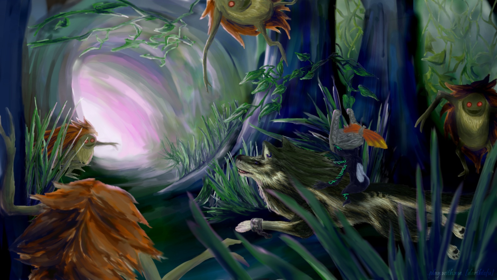 Nintendo, The Legend Of Zelda, Link, Midna Wallpaper - Iris - HD Wallpaper 